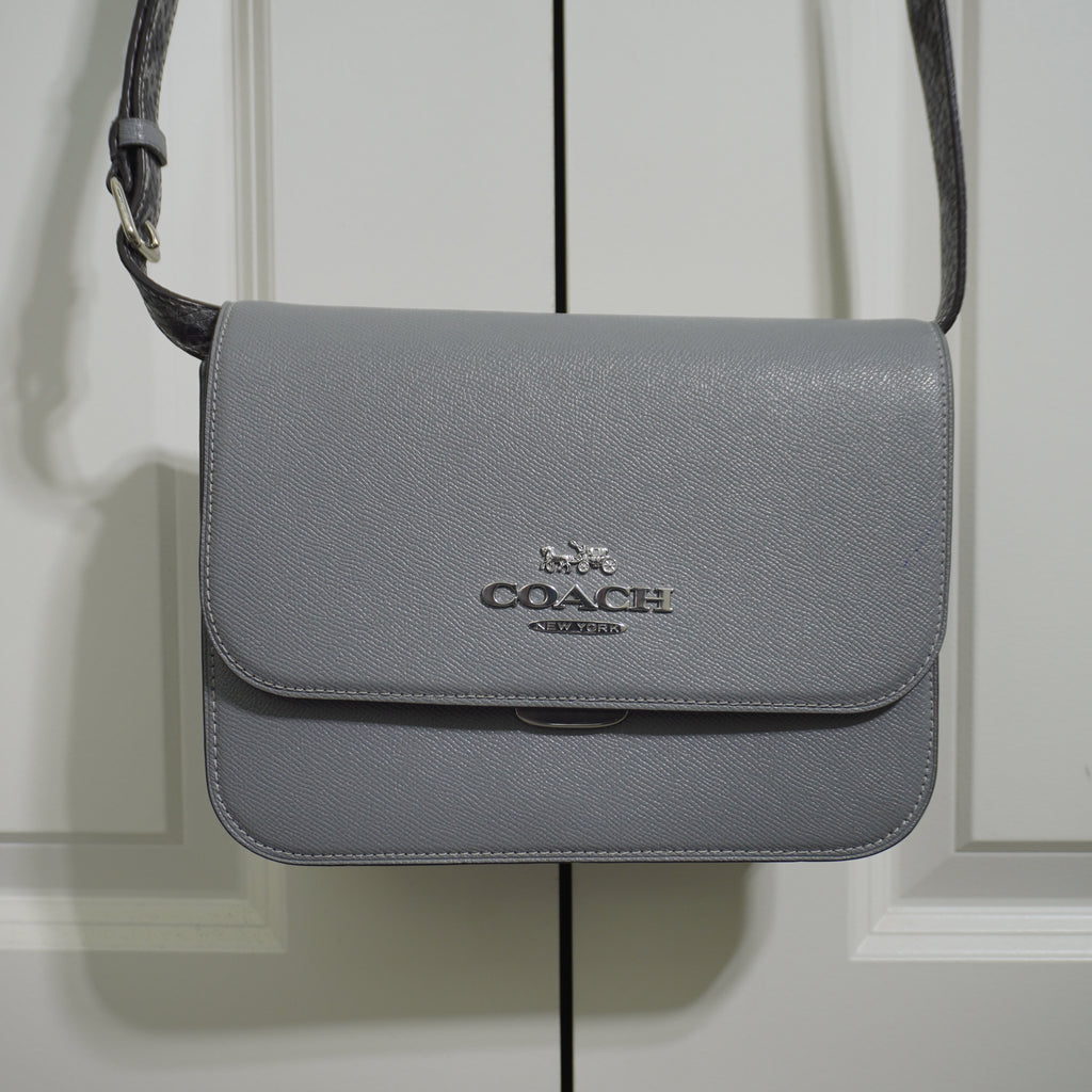 Coach Grey Crossbody Bag with Snake Print