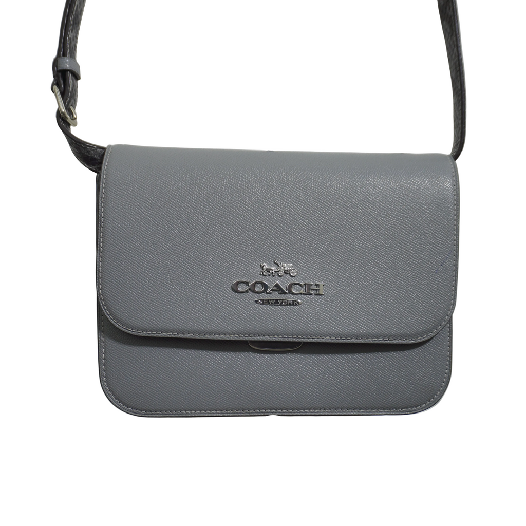Coach Grey Crossbody Bag with Snake Print