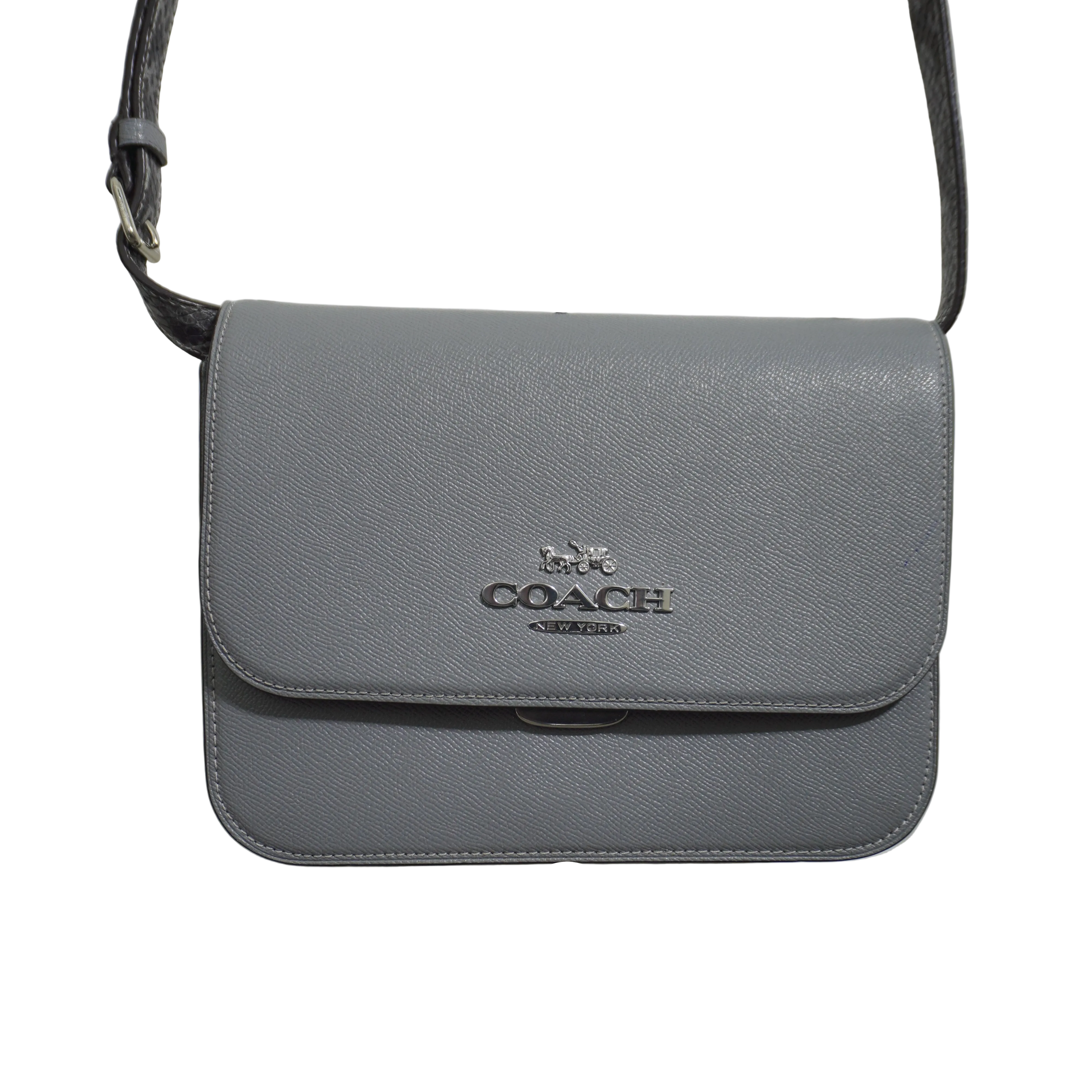 Coach Grey Crossbody Bag with Snake Print