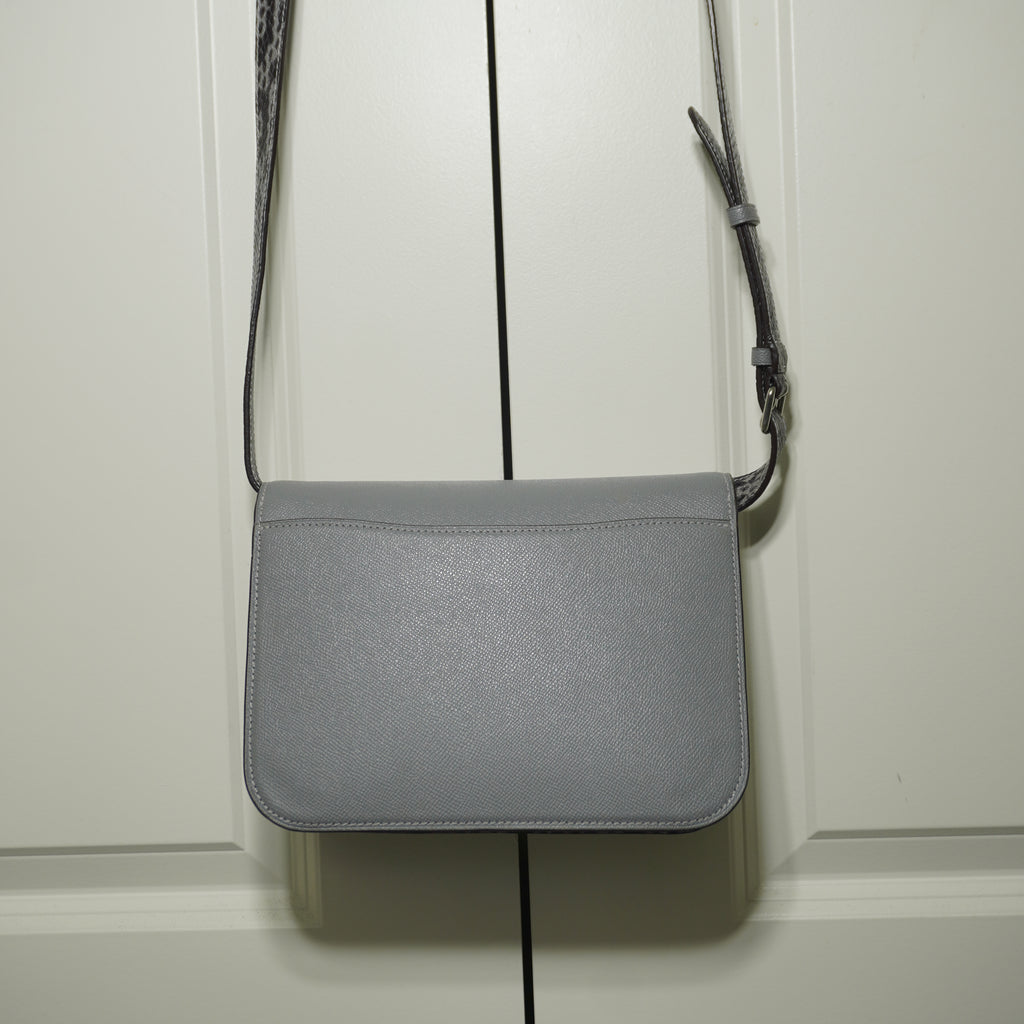 Coach Grey Crossbody Bag with Snake Print