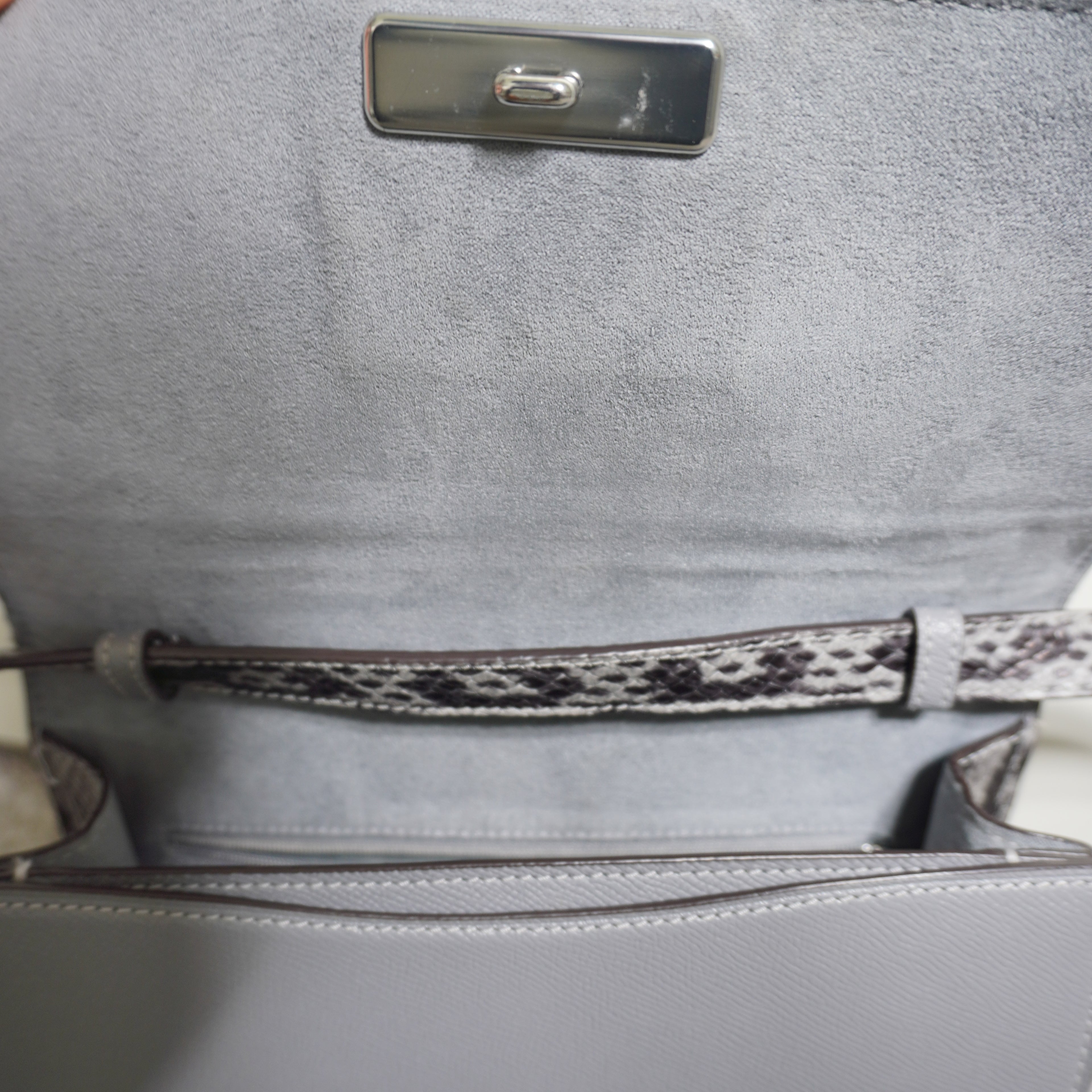 Coach Grey Crossbody Bag with Snake Print