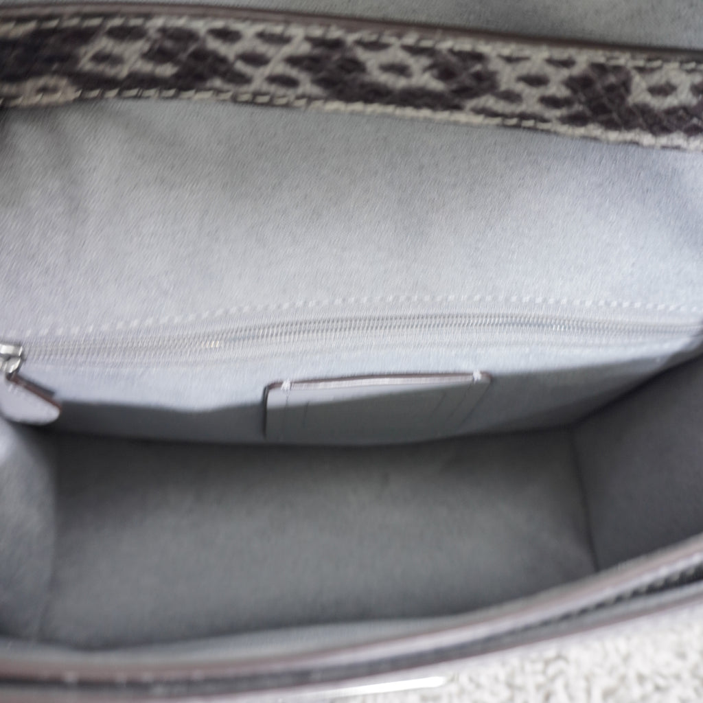 Coach Grey Crossbody Bag with Snake Print