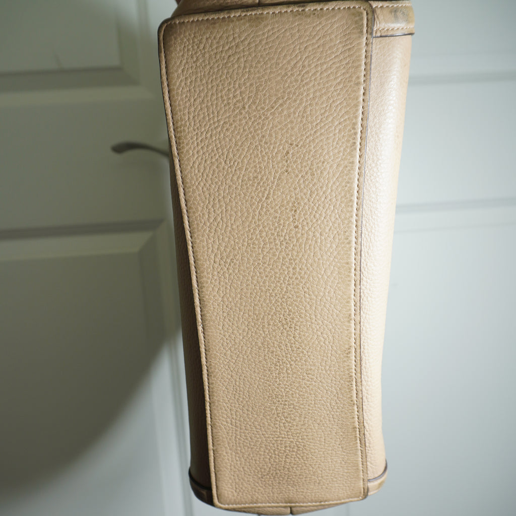 Coach Beige Leather Shoulder Bag