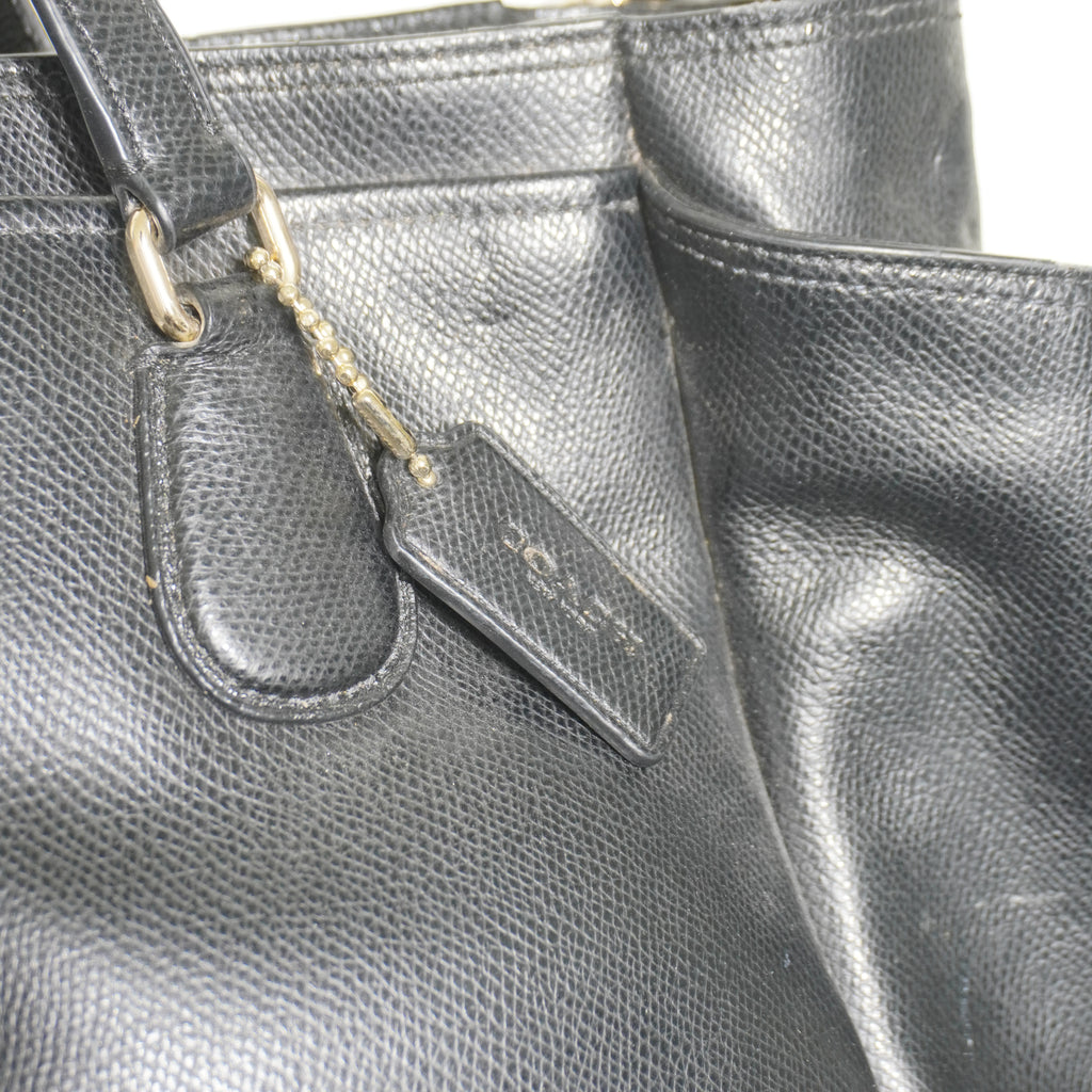 Coach Black Leather Tote Bag