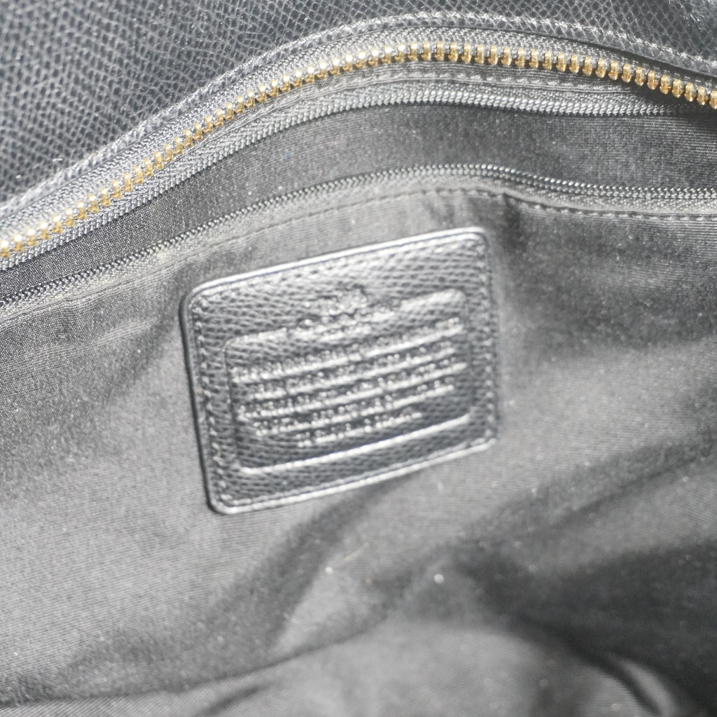 Coach Black Leather Tote Bag