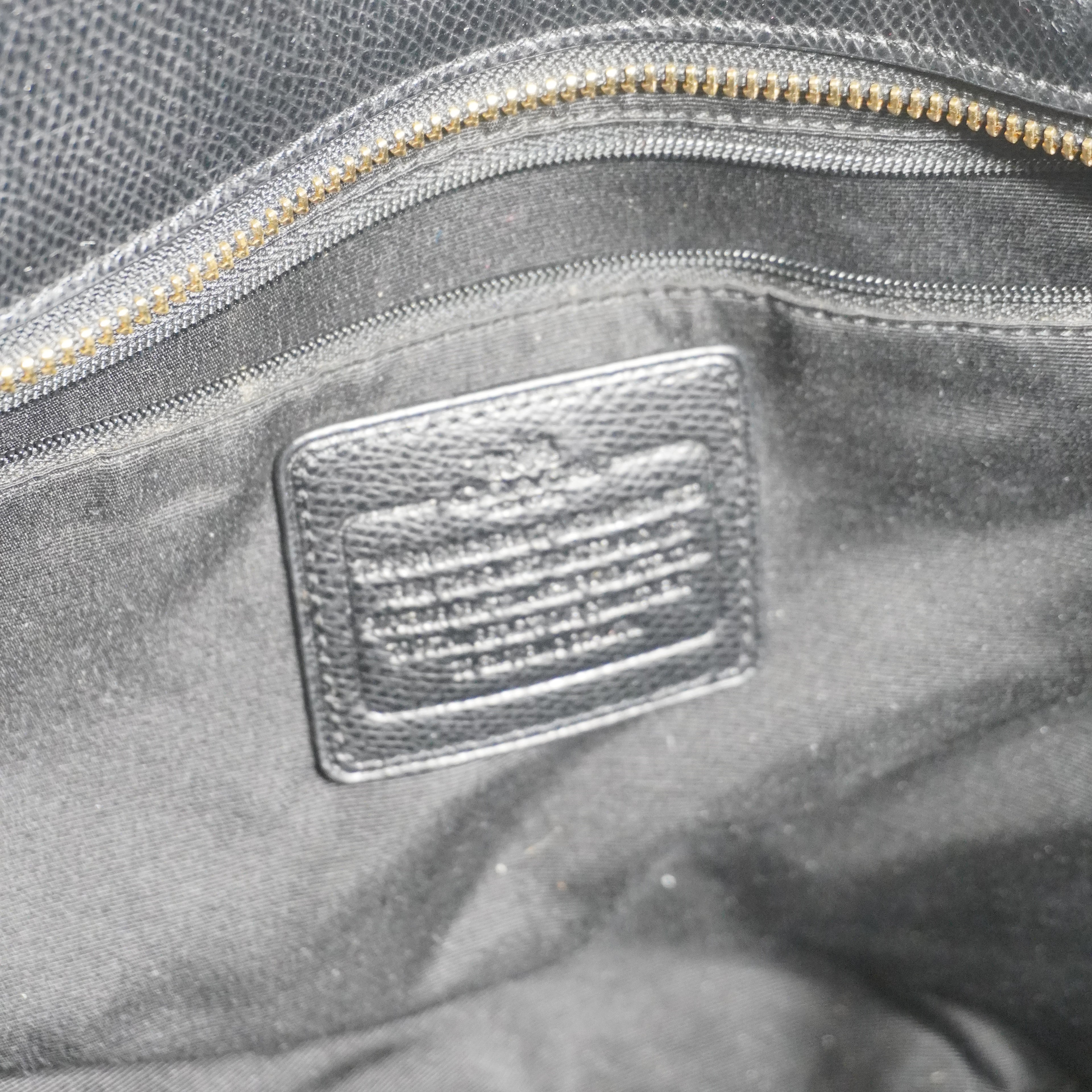 Coach Black Leather Tote Bag