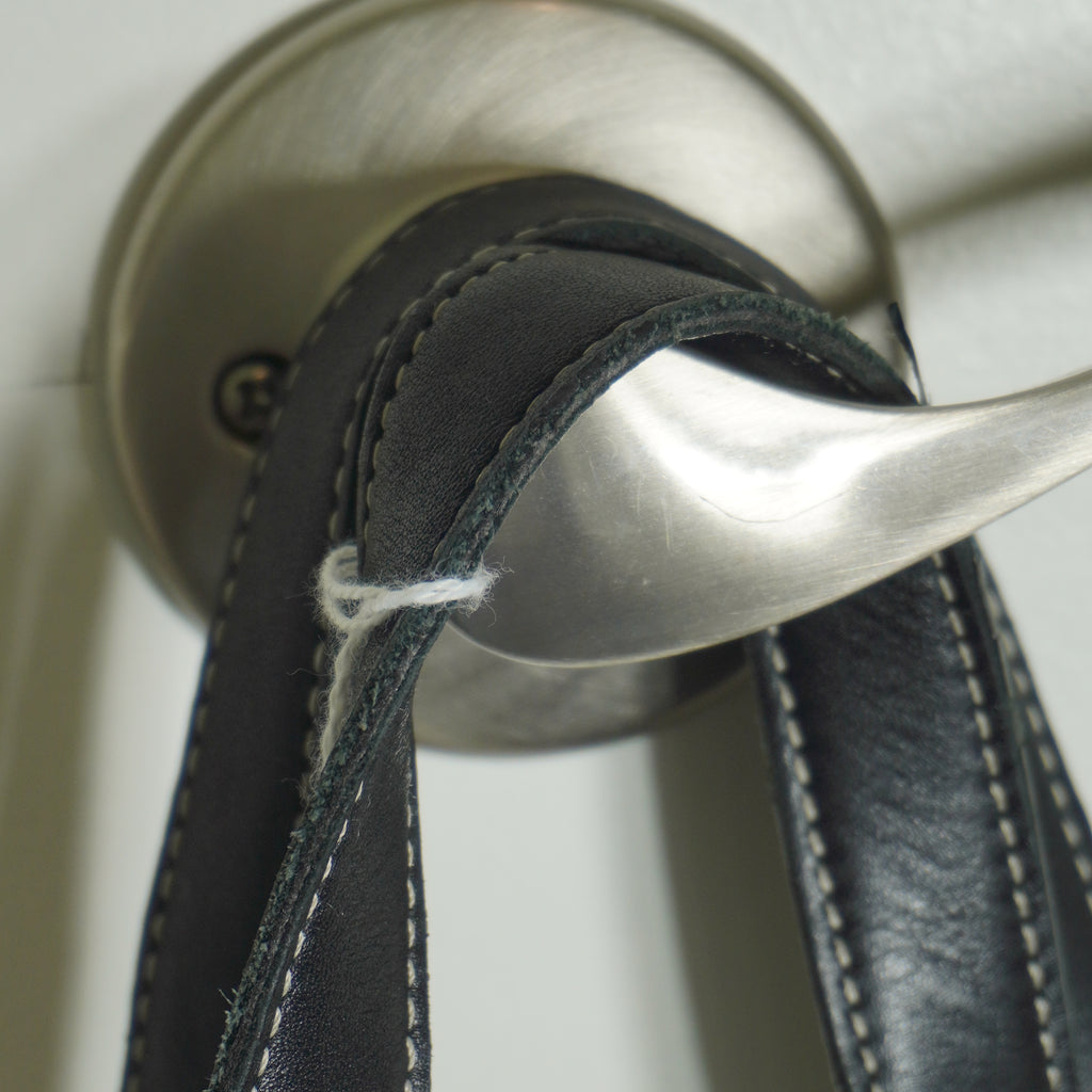 Coach Beige & Black Canvas Leather Tote Bag