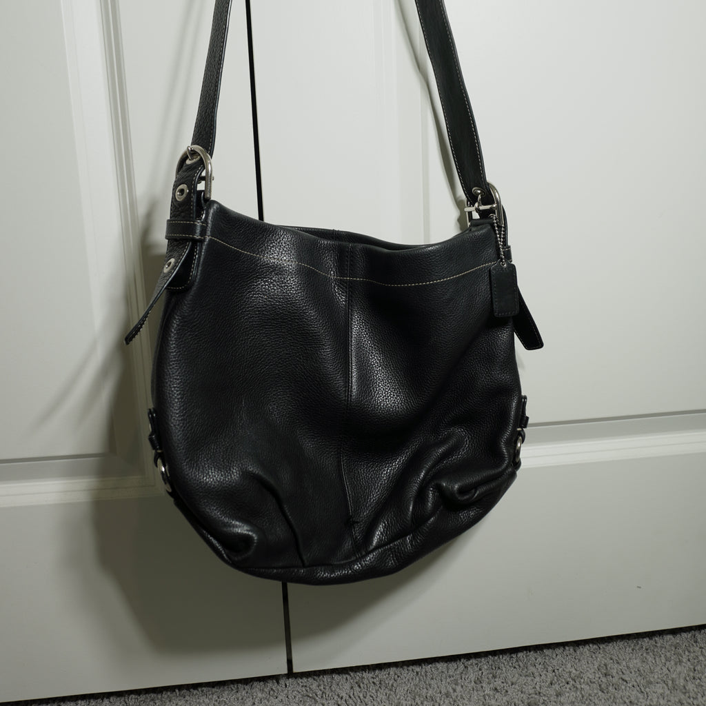 Coach Black Leather Shoulder Bag