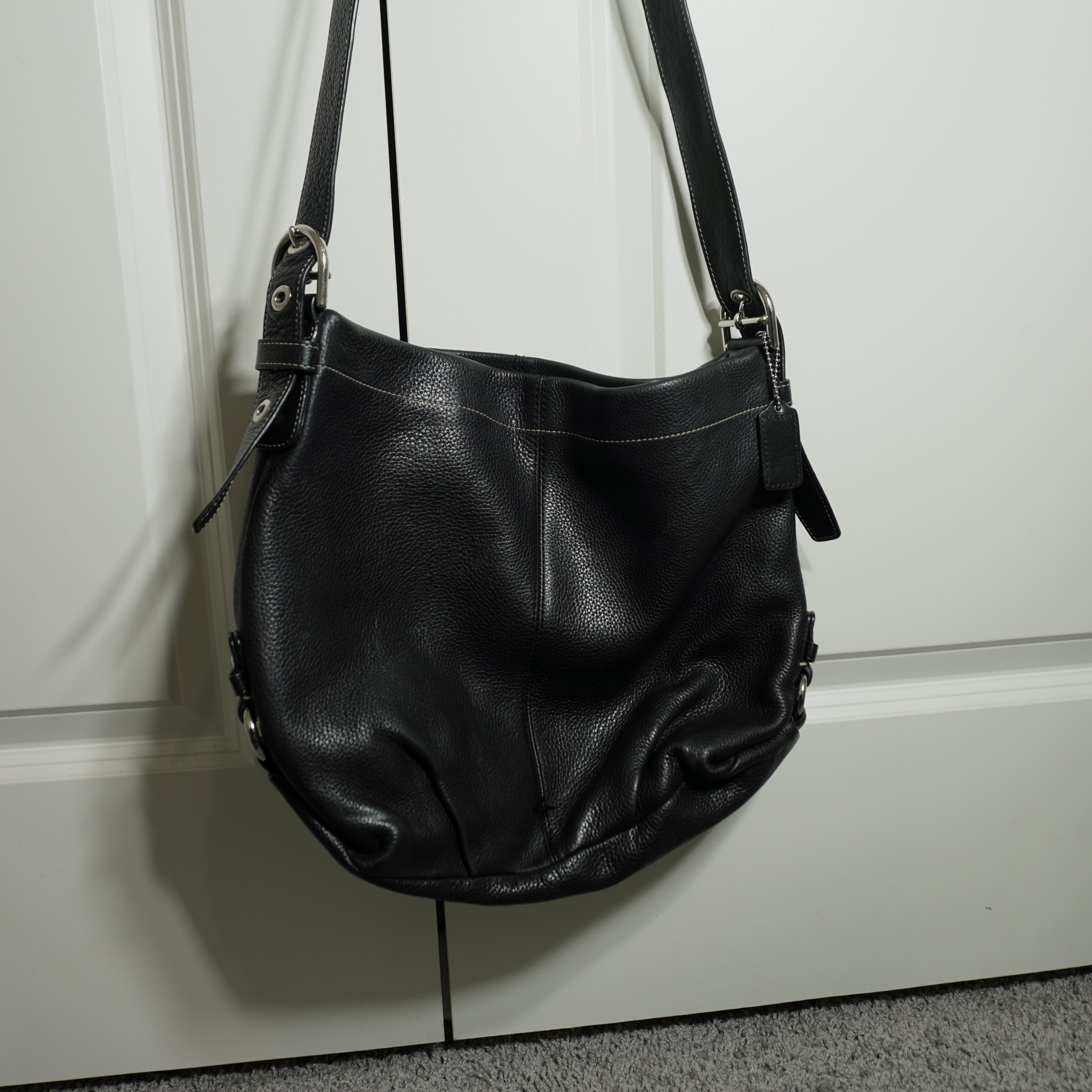 Coach Black Leather Shoulder Bag