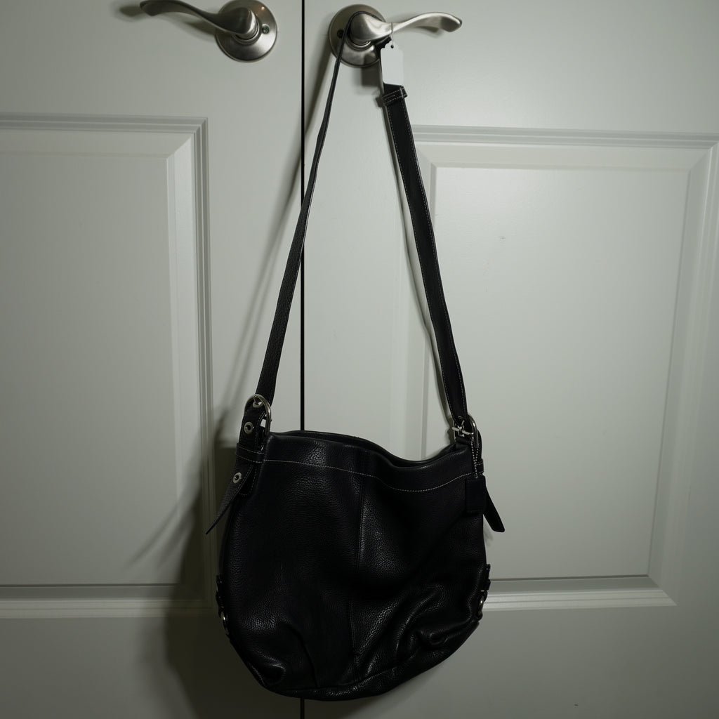 Coach Black Leather Shoulder Bag