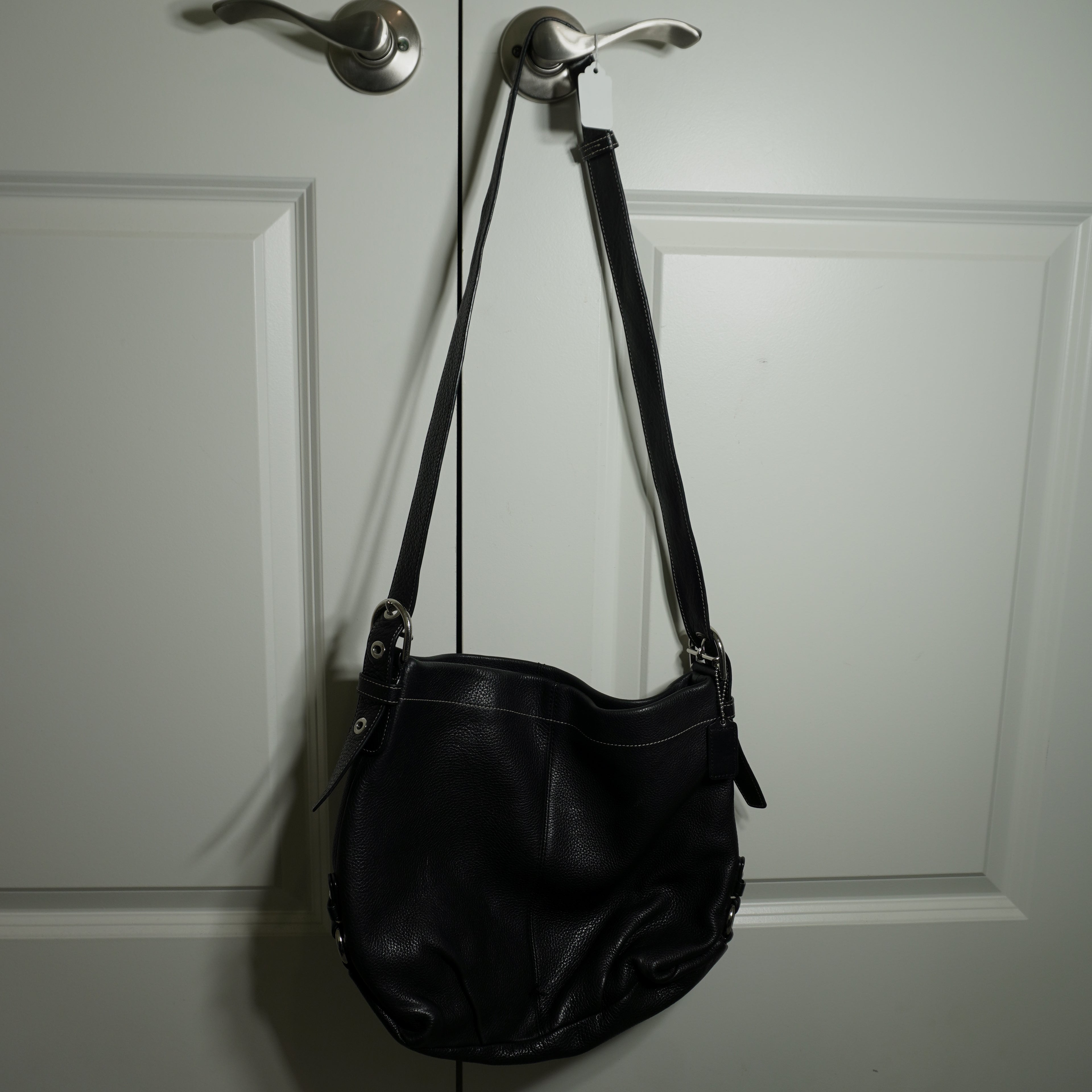 Coach Black Leather Shoulder Bag