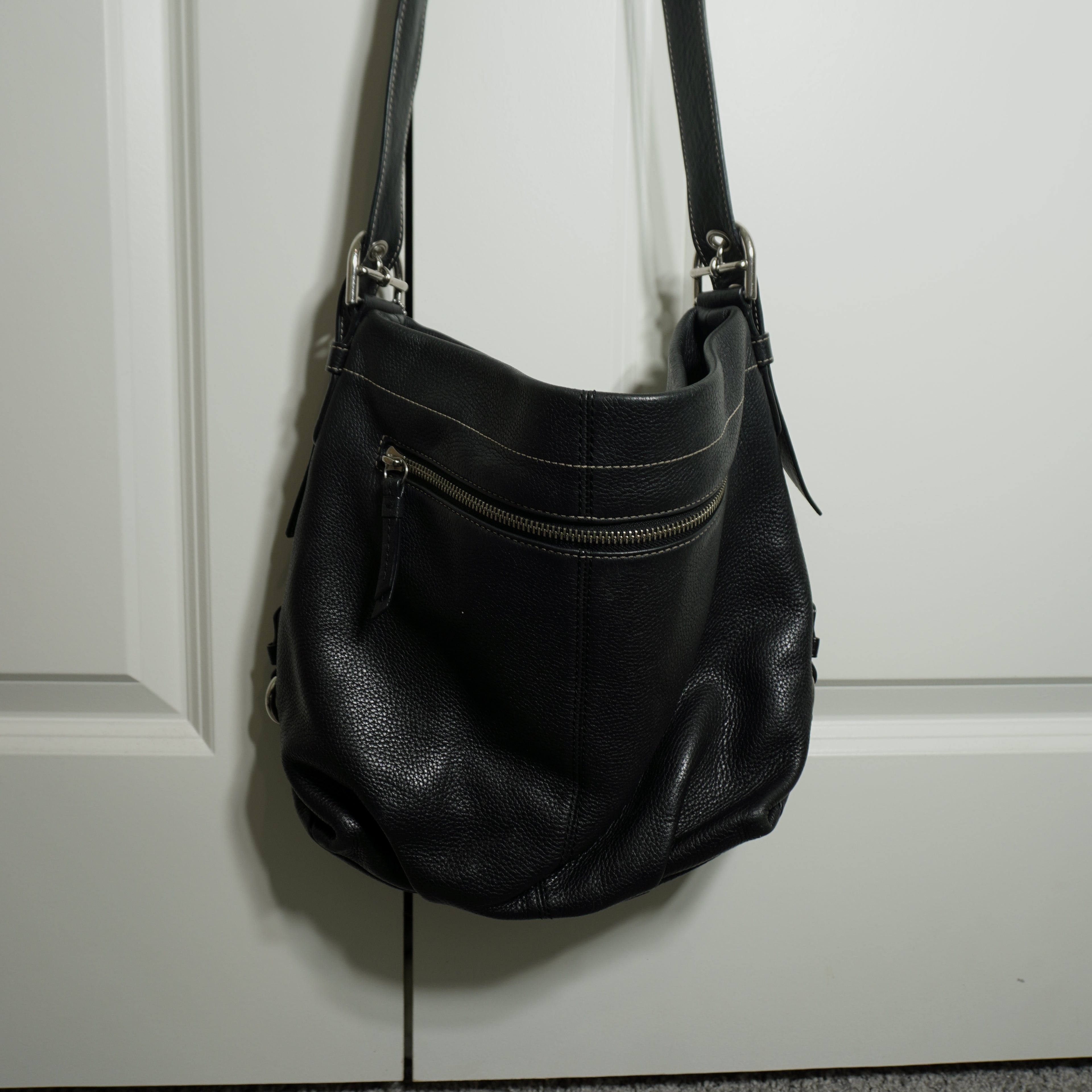 Coach Black Leather Shoulder Bag