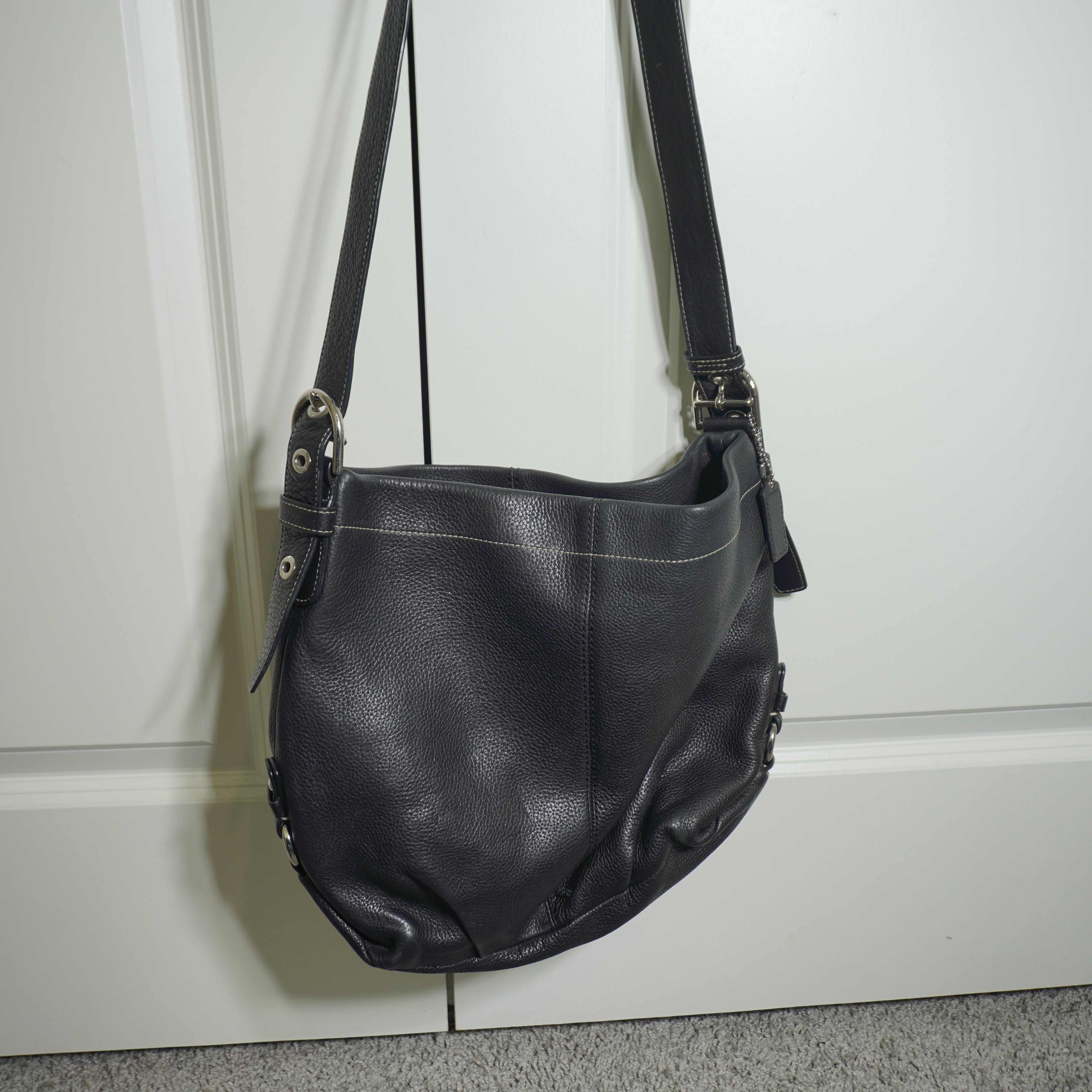 Coach Black Leather Shoulder Bag