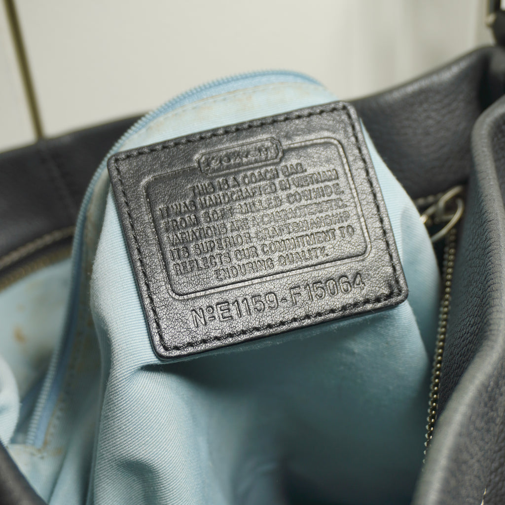 Coach Black Leather Shoulder Bag