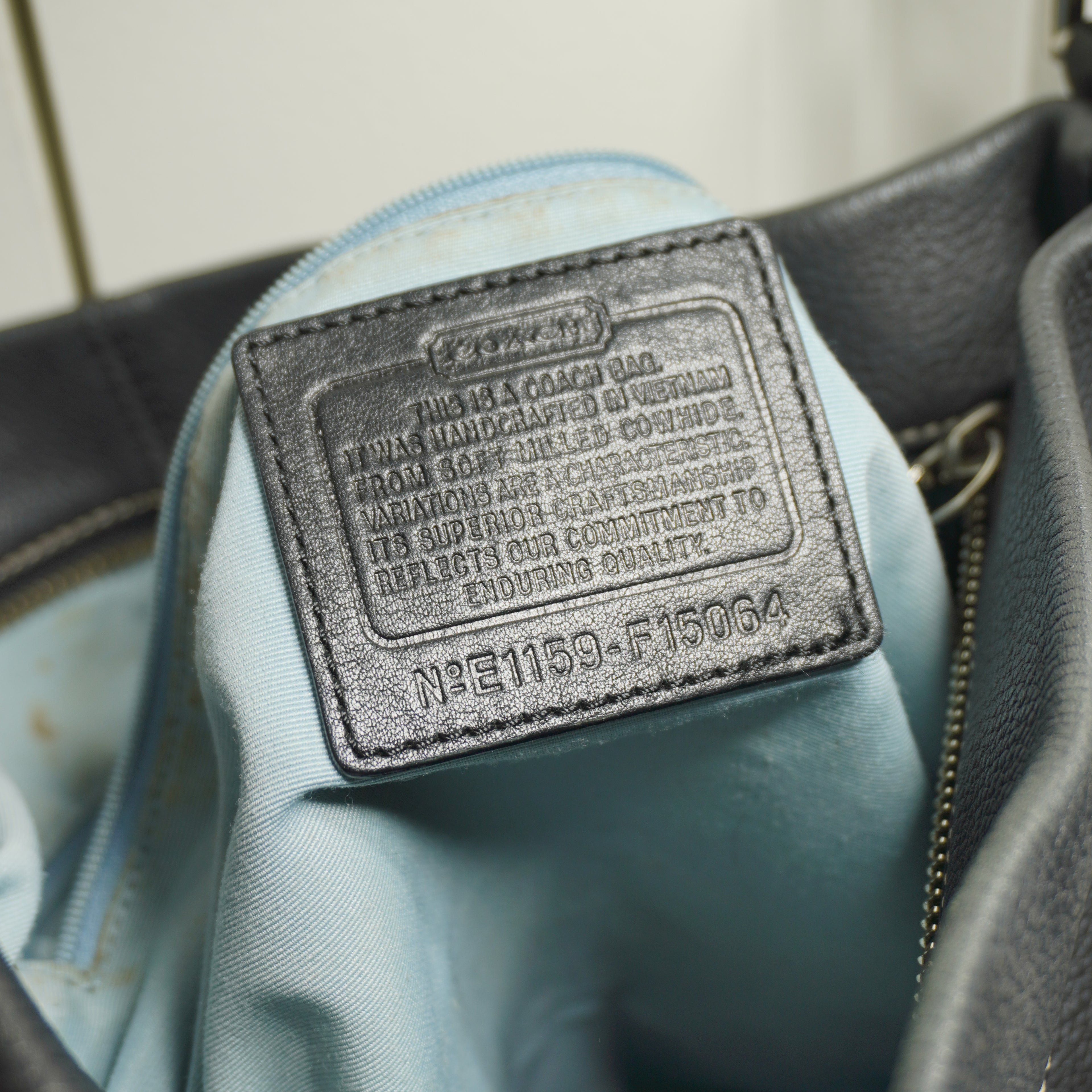 Coach Black Leather Shoulder Bag