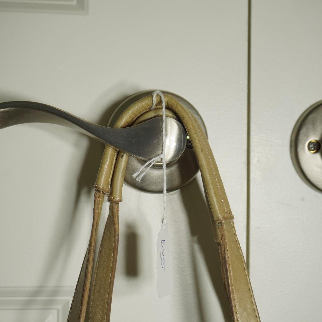 Coach Beige Gold Floral Signature C Shoulder Bag