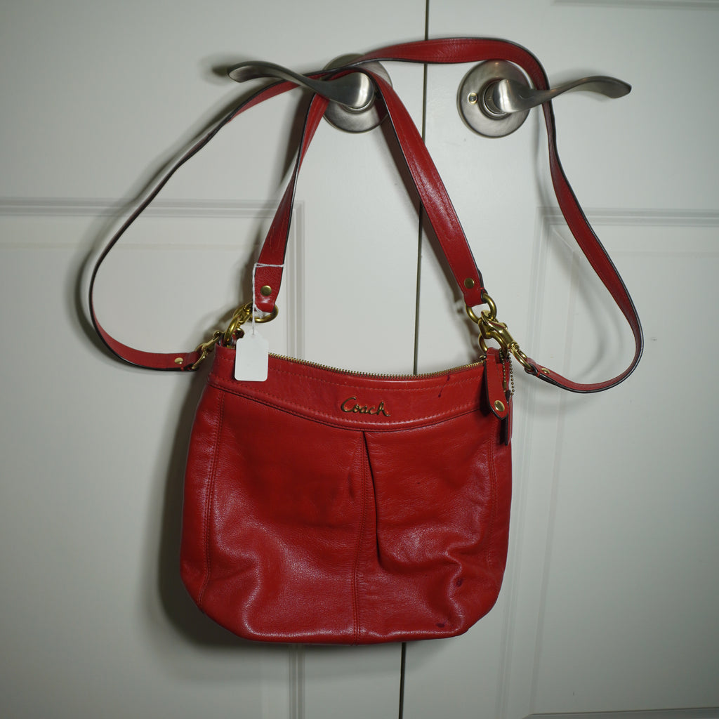 Coach Red Leather Crossbody Bag