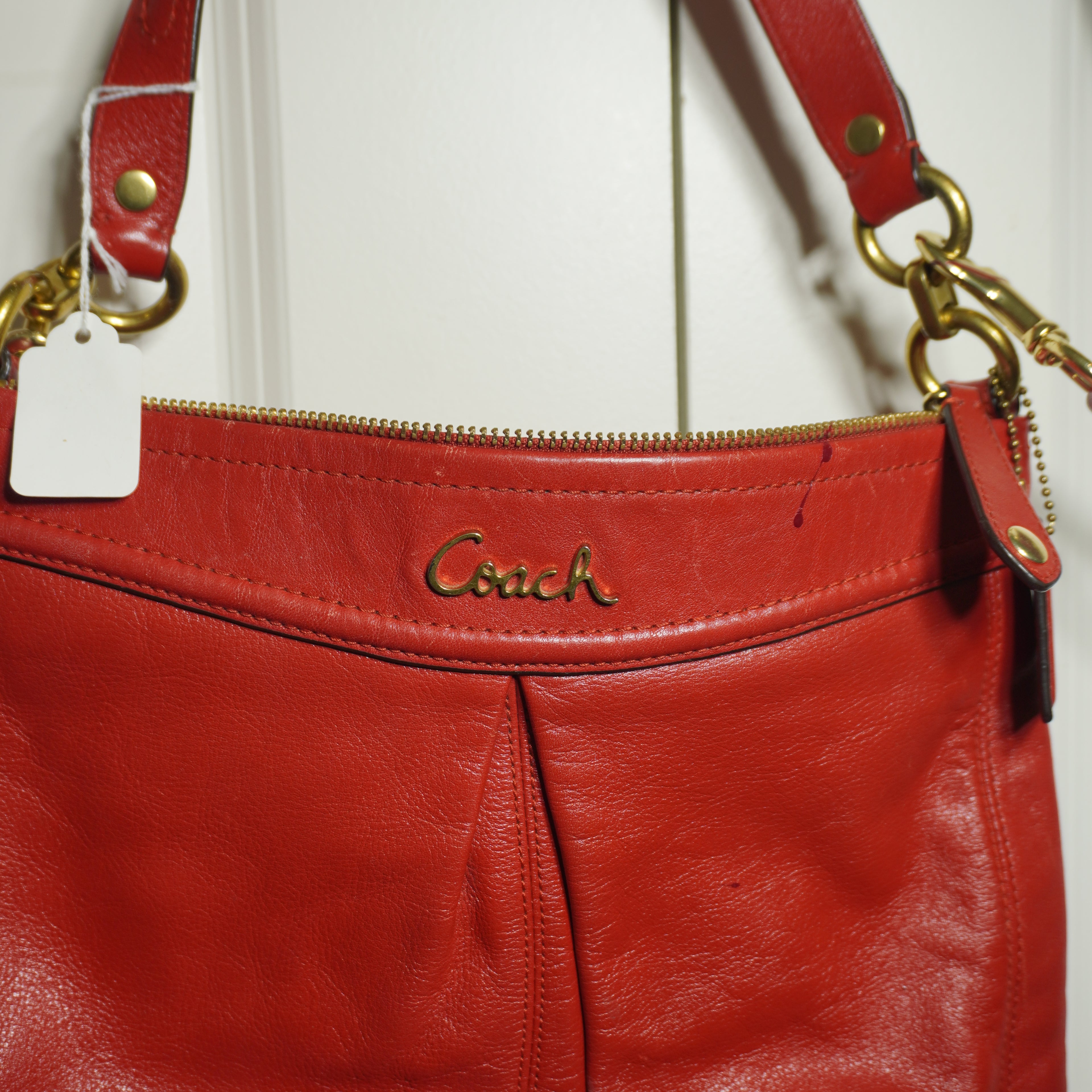 Coach Red Leather Crossbody Bag