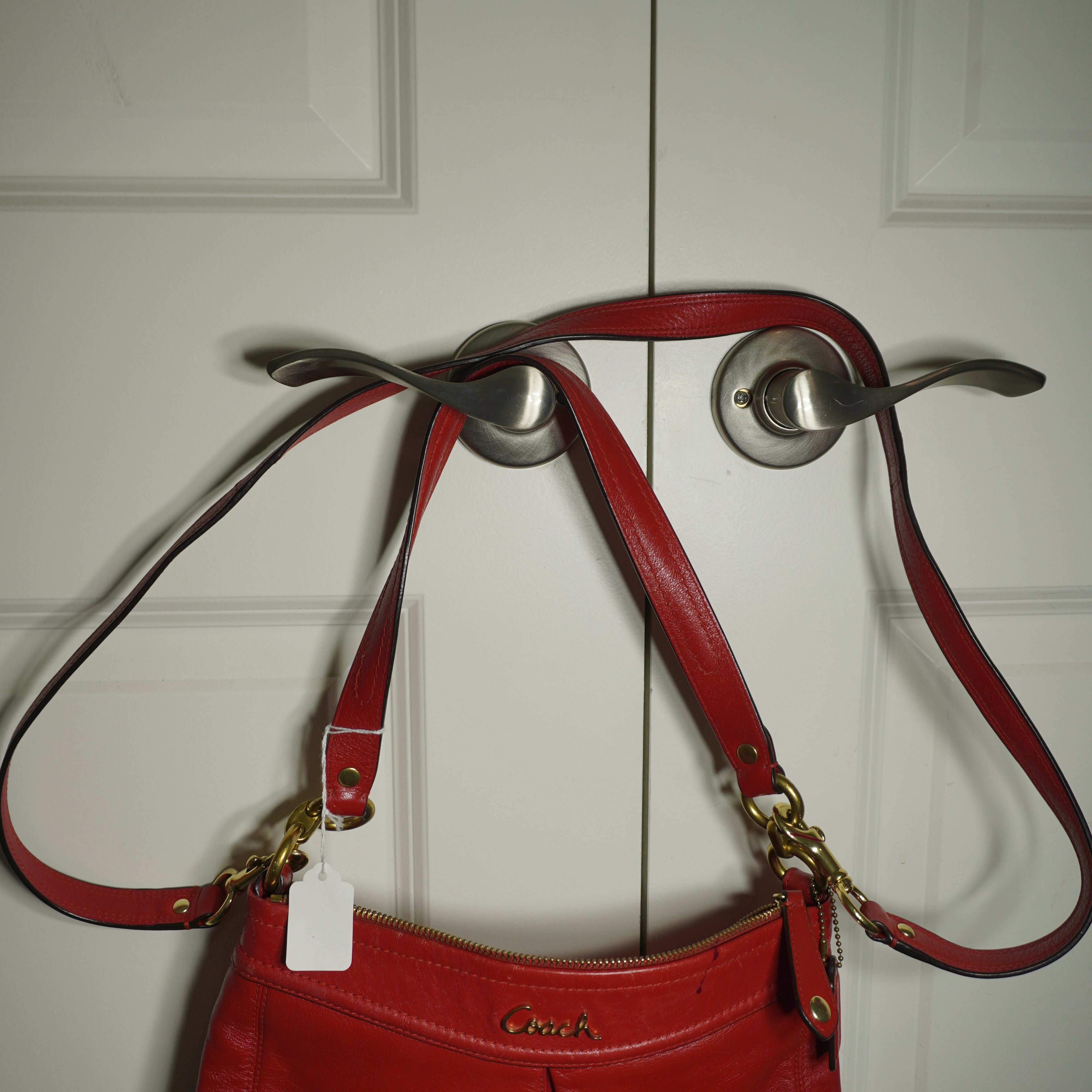 Coach Red Leather Crossbody Bag