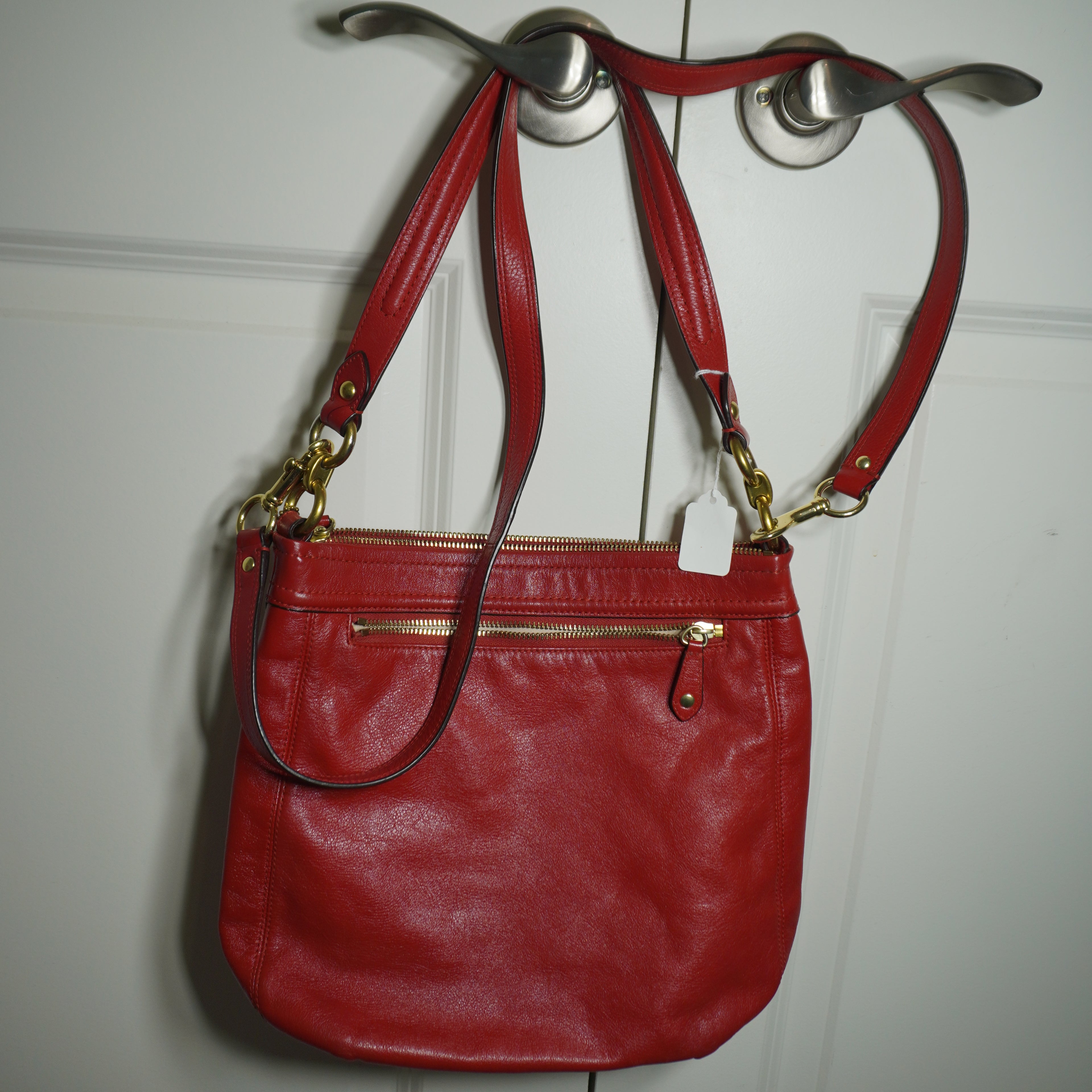 Coach Red Leather Crossbody Bag