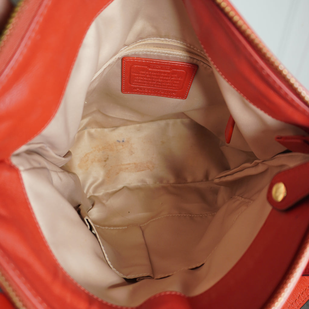 Coach Red Leather Crossbody Bag