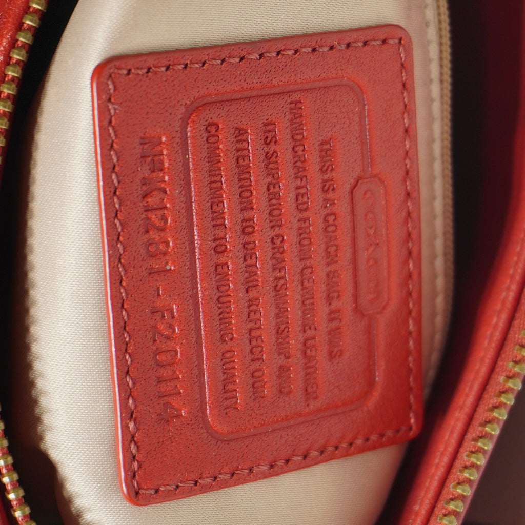 Coach Red Leather Crossbody Bag