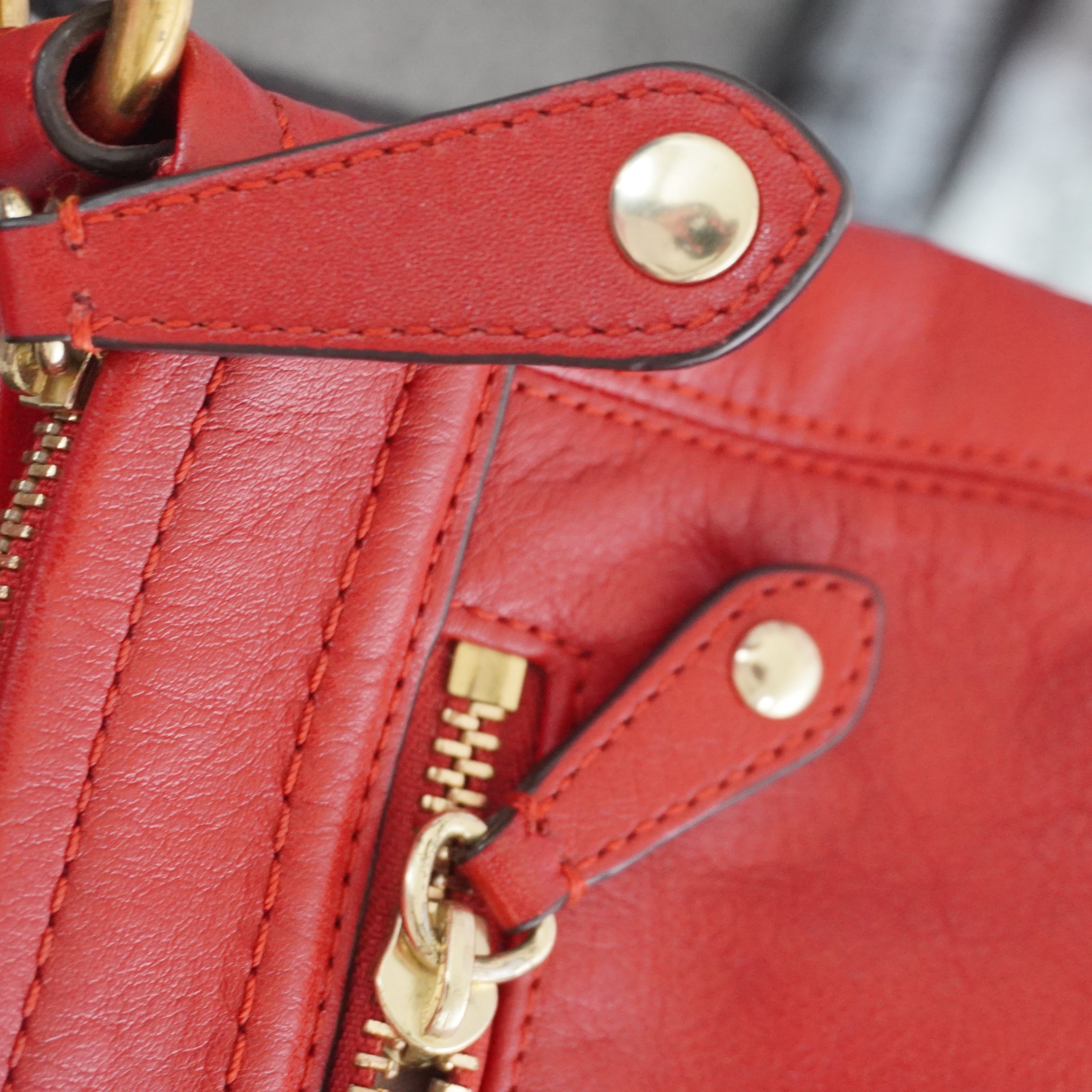 Coach Red Leather Crossbody Bag