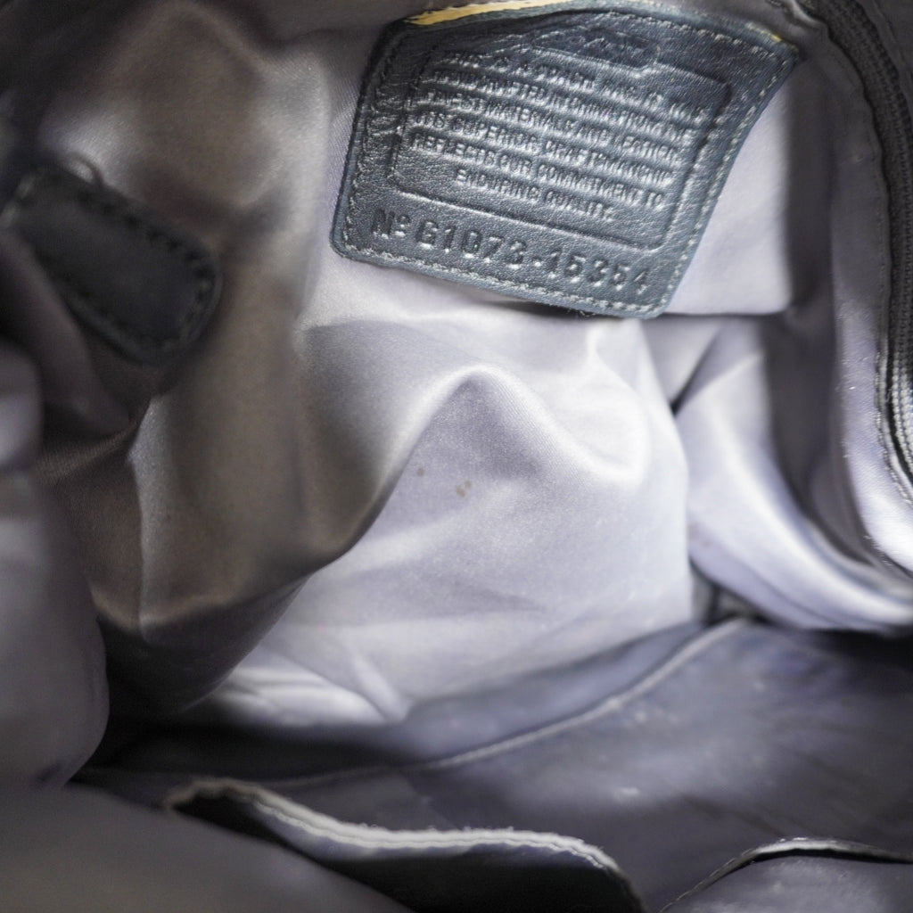 Coach Black Silver Signature C Hobo ShoulderBag