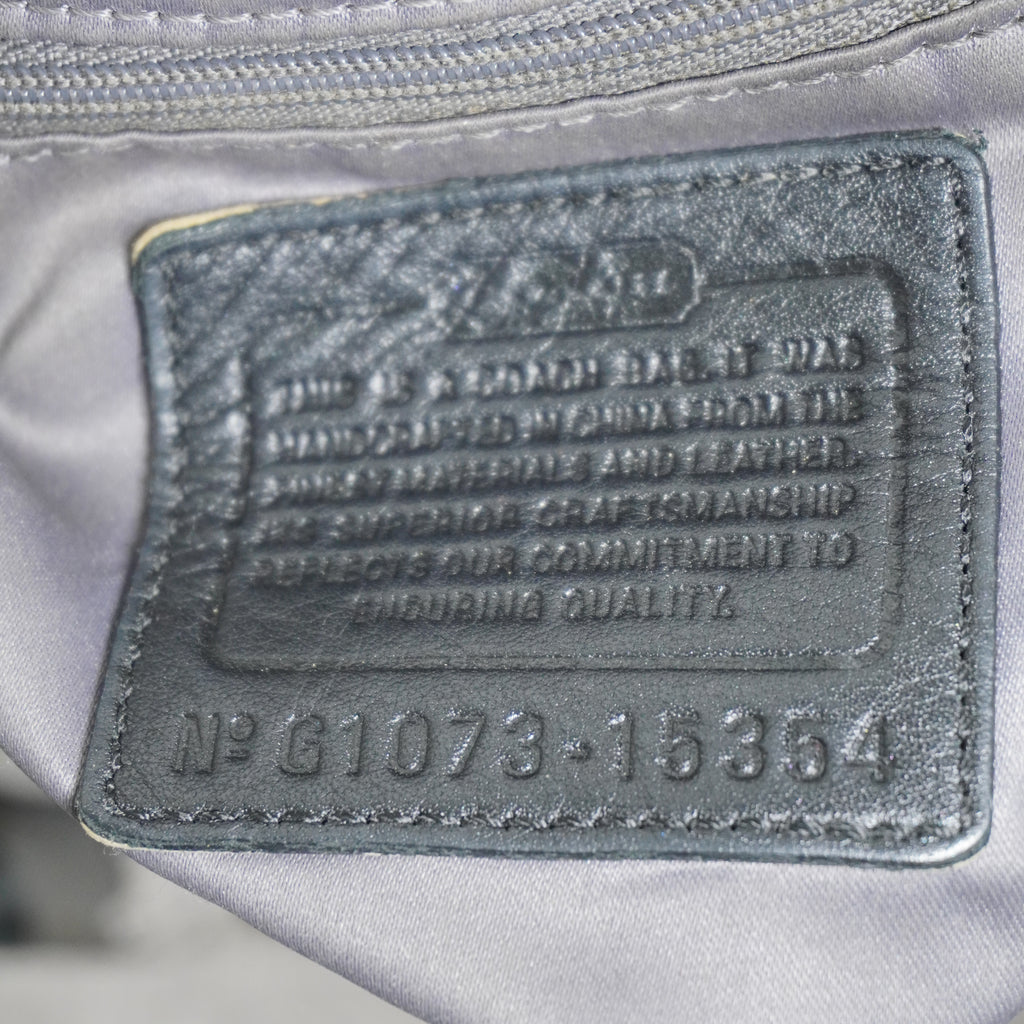 Coach Black Silver Signature C Hobo ShoulderBag