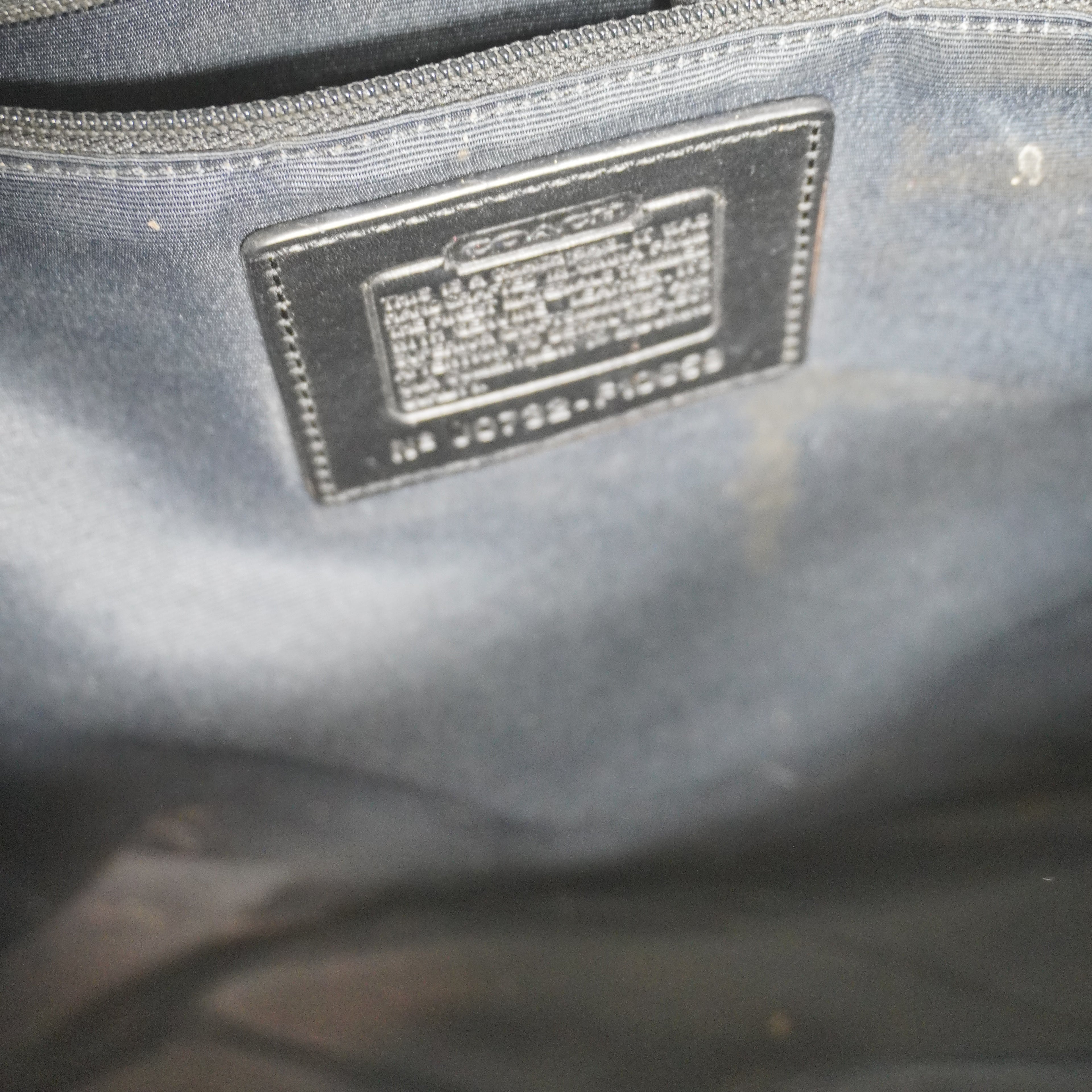 Coach Black Signature Canvas Leather Shoulder Bag