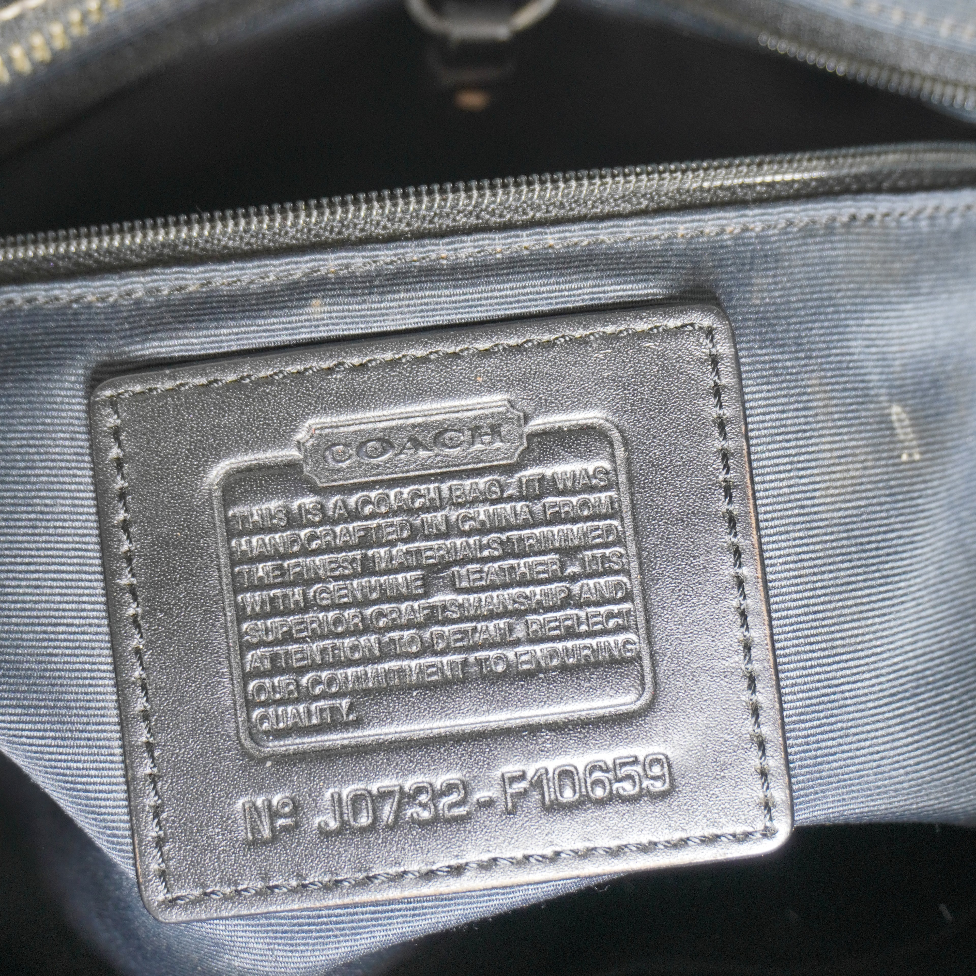 Coach Black Signature Canvas Leather Shoulder Bag