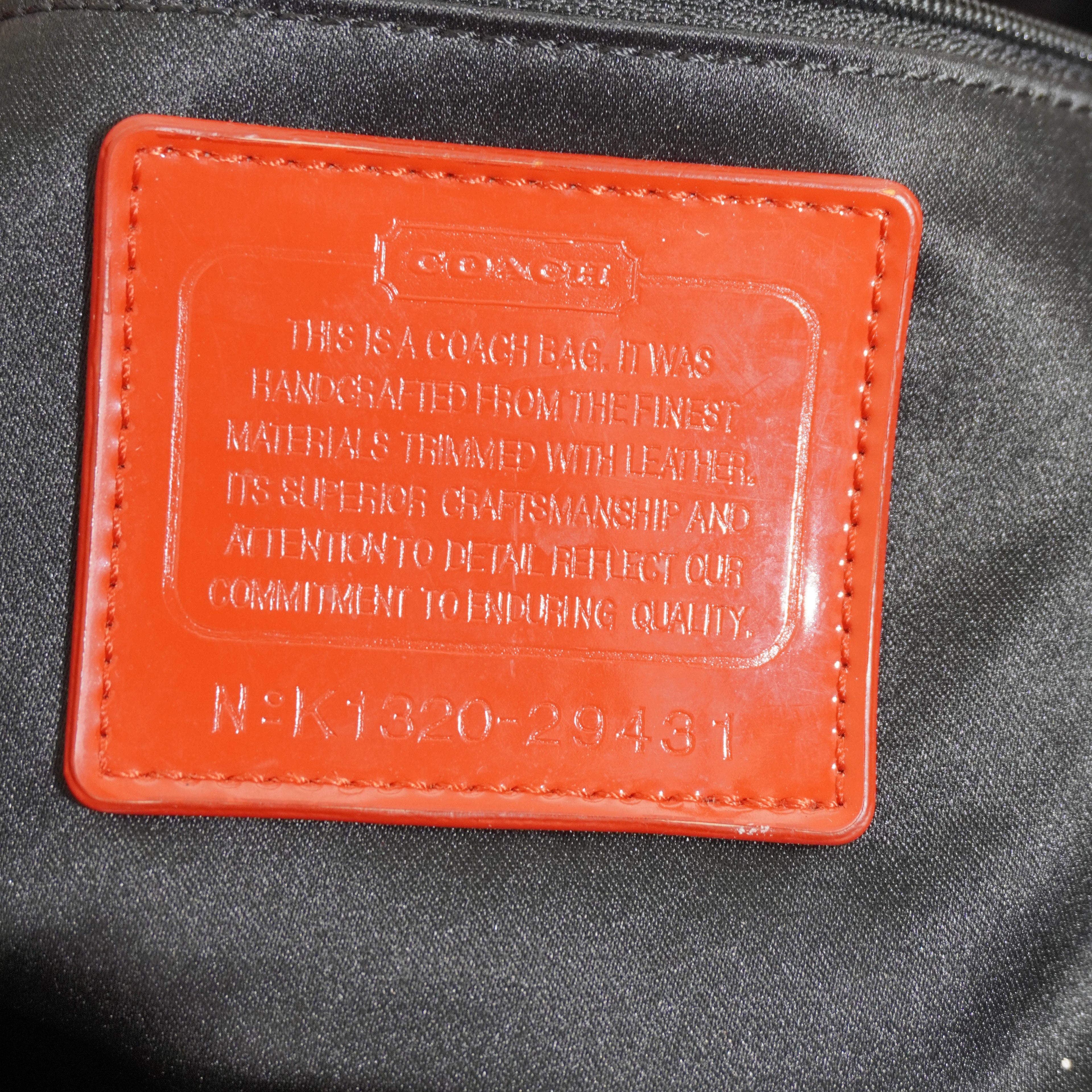 Coach White Orange Polka Dot Tote Bag