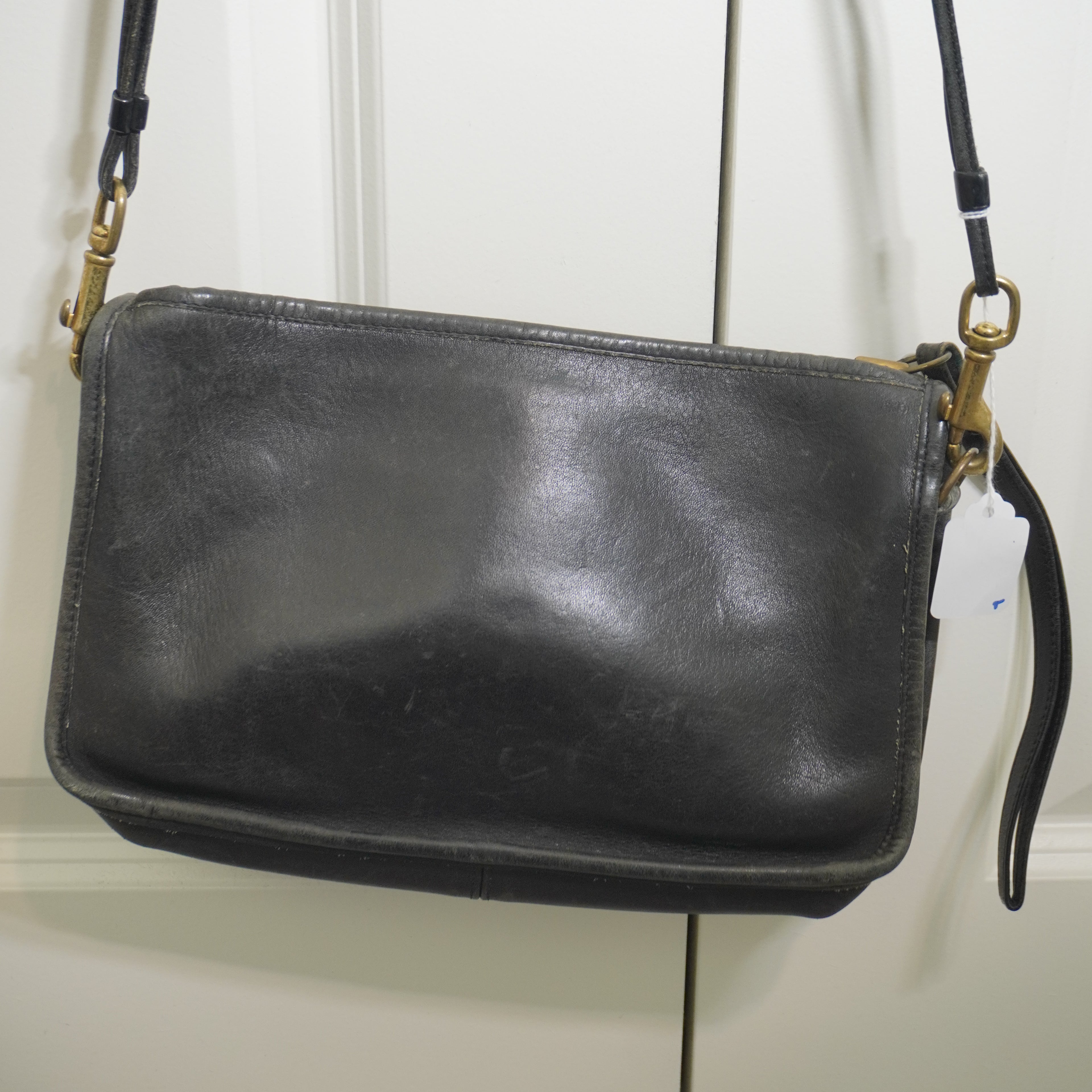 Coach Vintage Black Leather Crossbody Bag