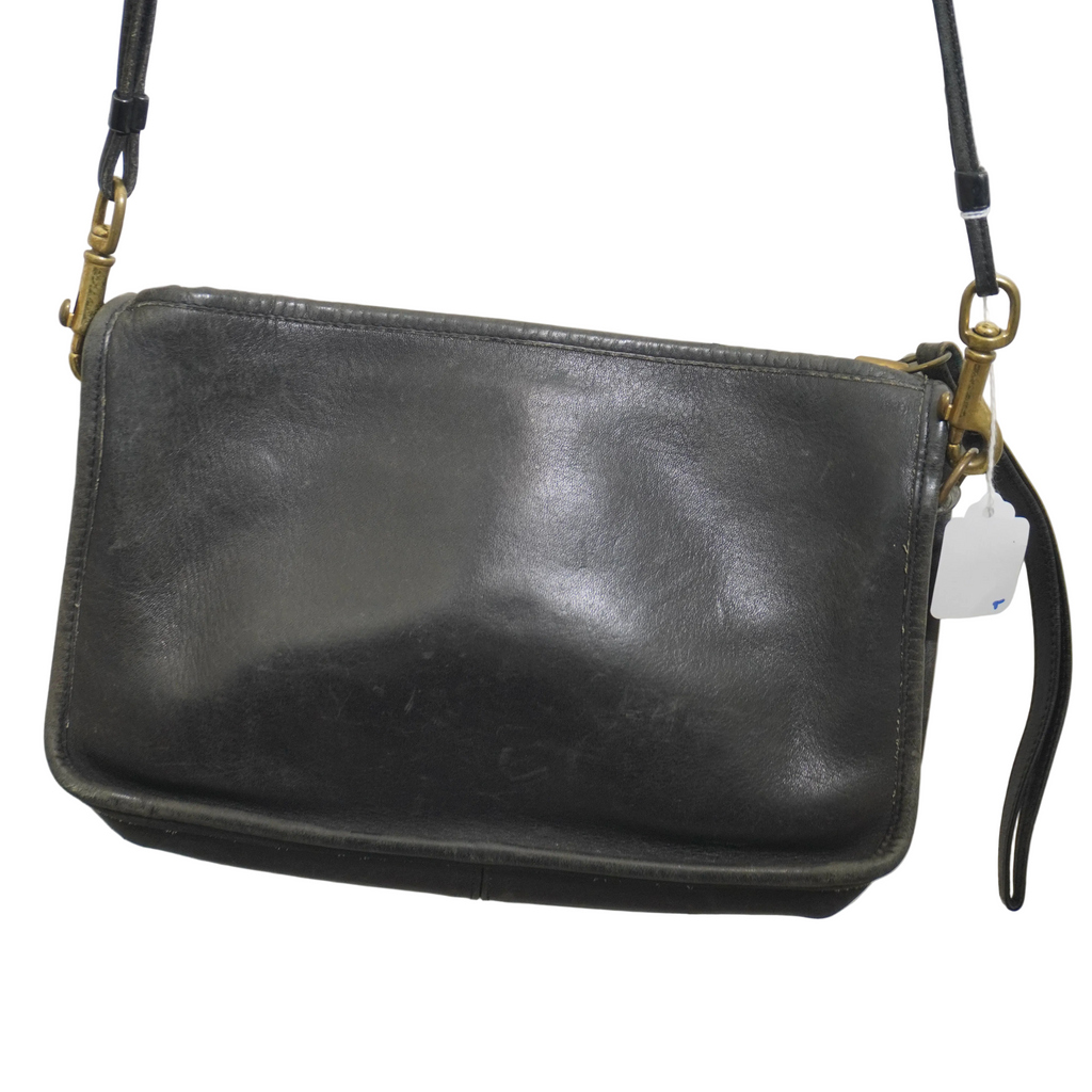 Coach Vintage Black Leather Crossbody Bag