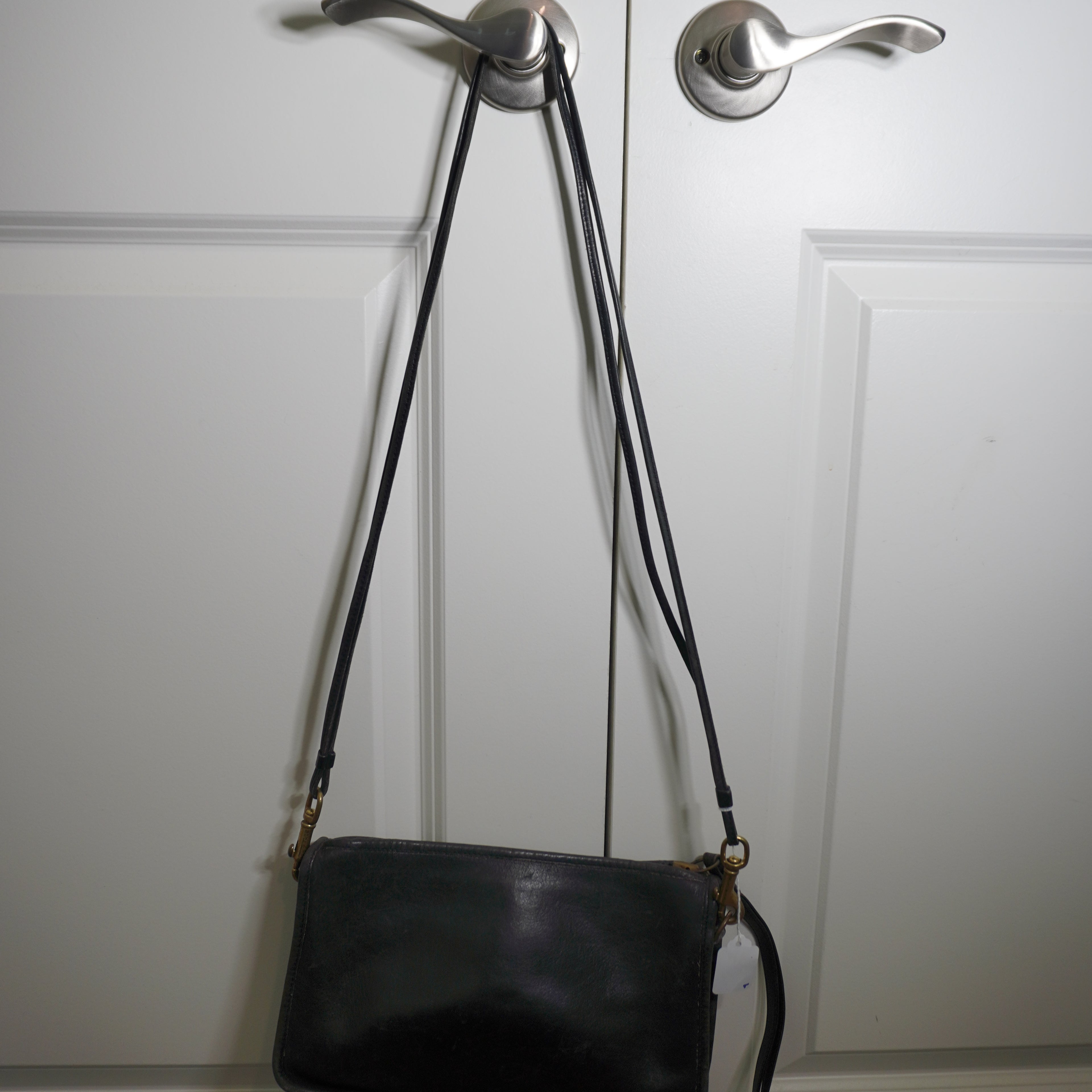 Coach Vintage Black Leather Crossbody Bag