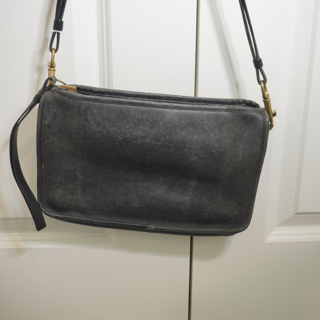 Coach Vintage Black Leather Crossbody Bag