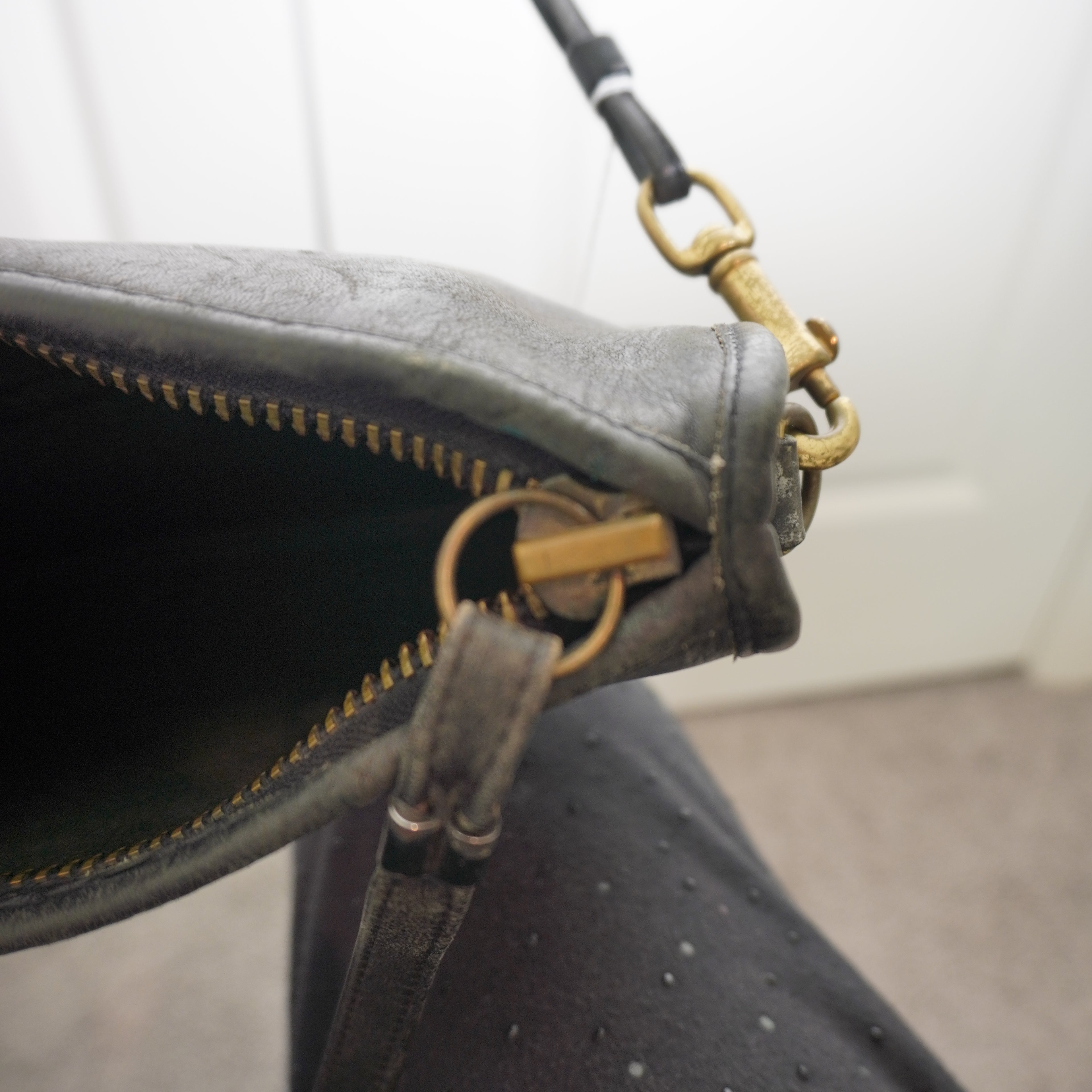 Coach Vintage Black Leather Crossbody Bag