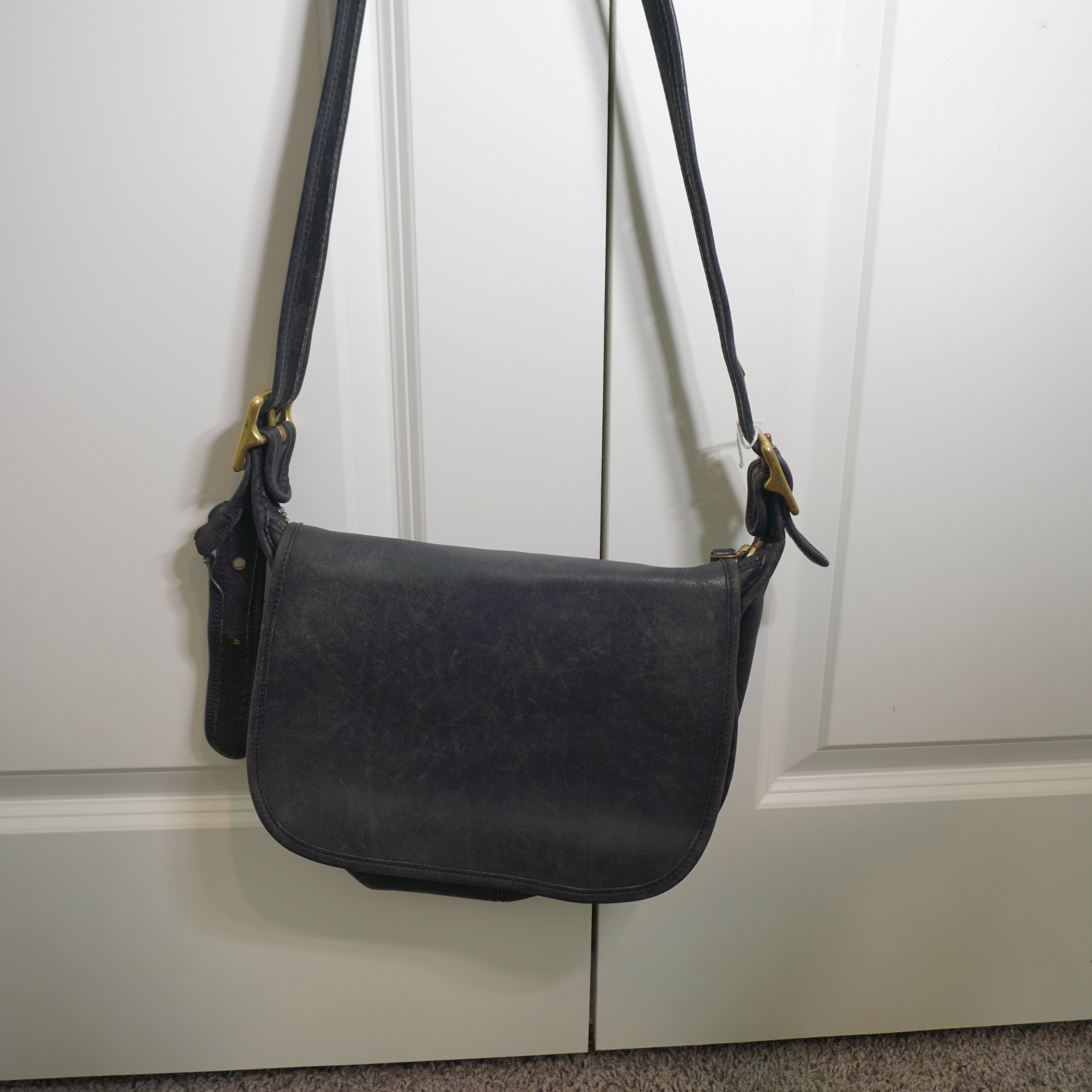 Coach Vintage Black Leather Crossbody