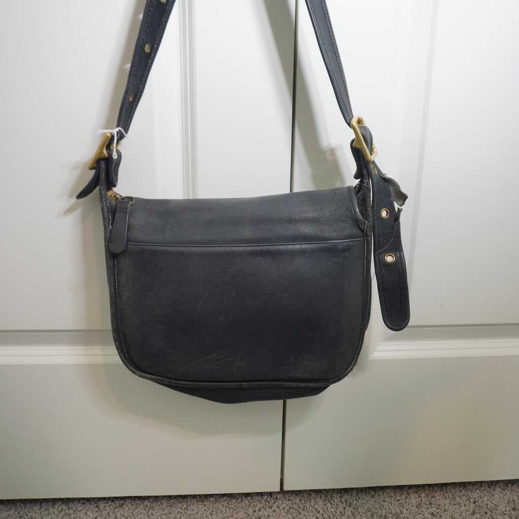 Coach Vintage Black Leather Crossbody