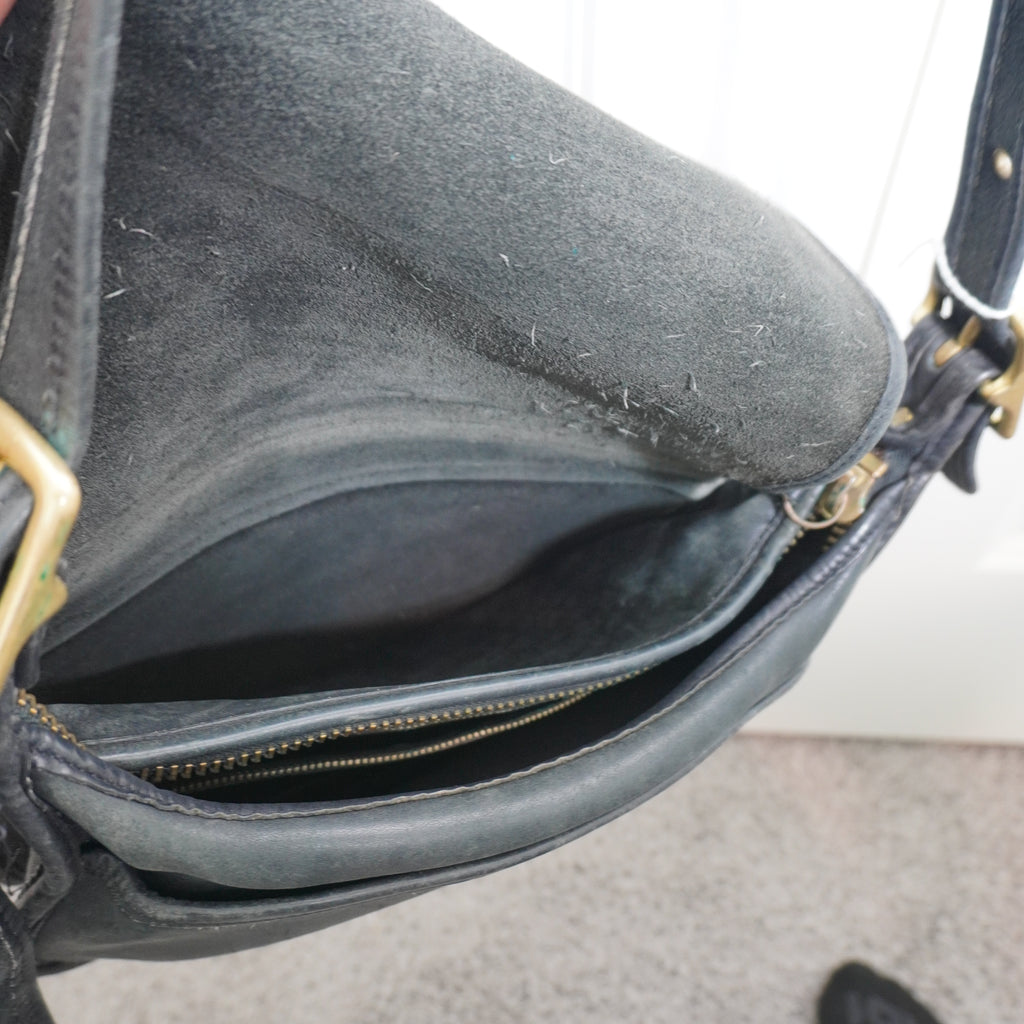 Coach Vintage Black Leather Crossbody