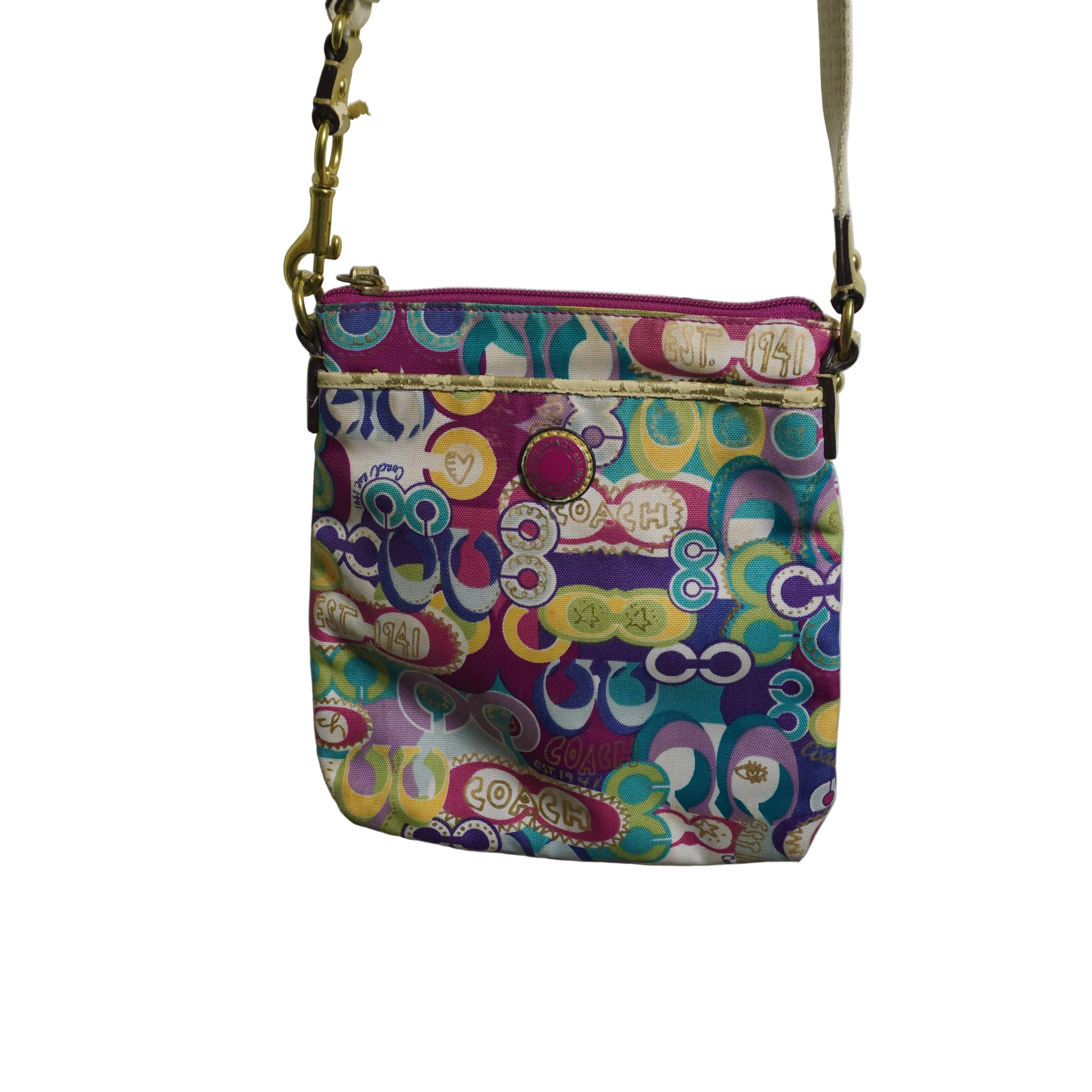 Coach Multicolor Purple Crossbody
