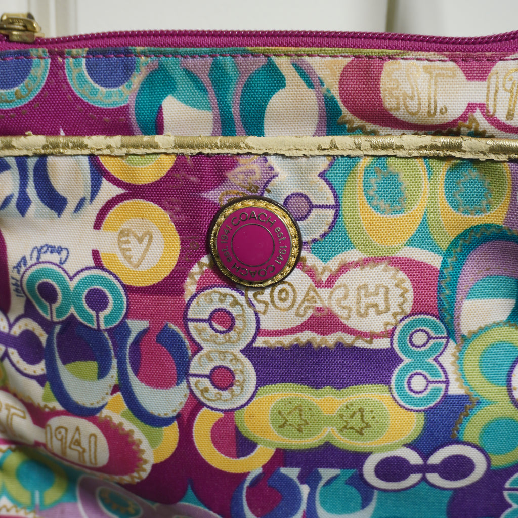 Coach Multicolor Purple Crossbody