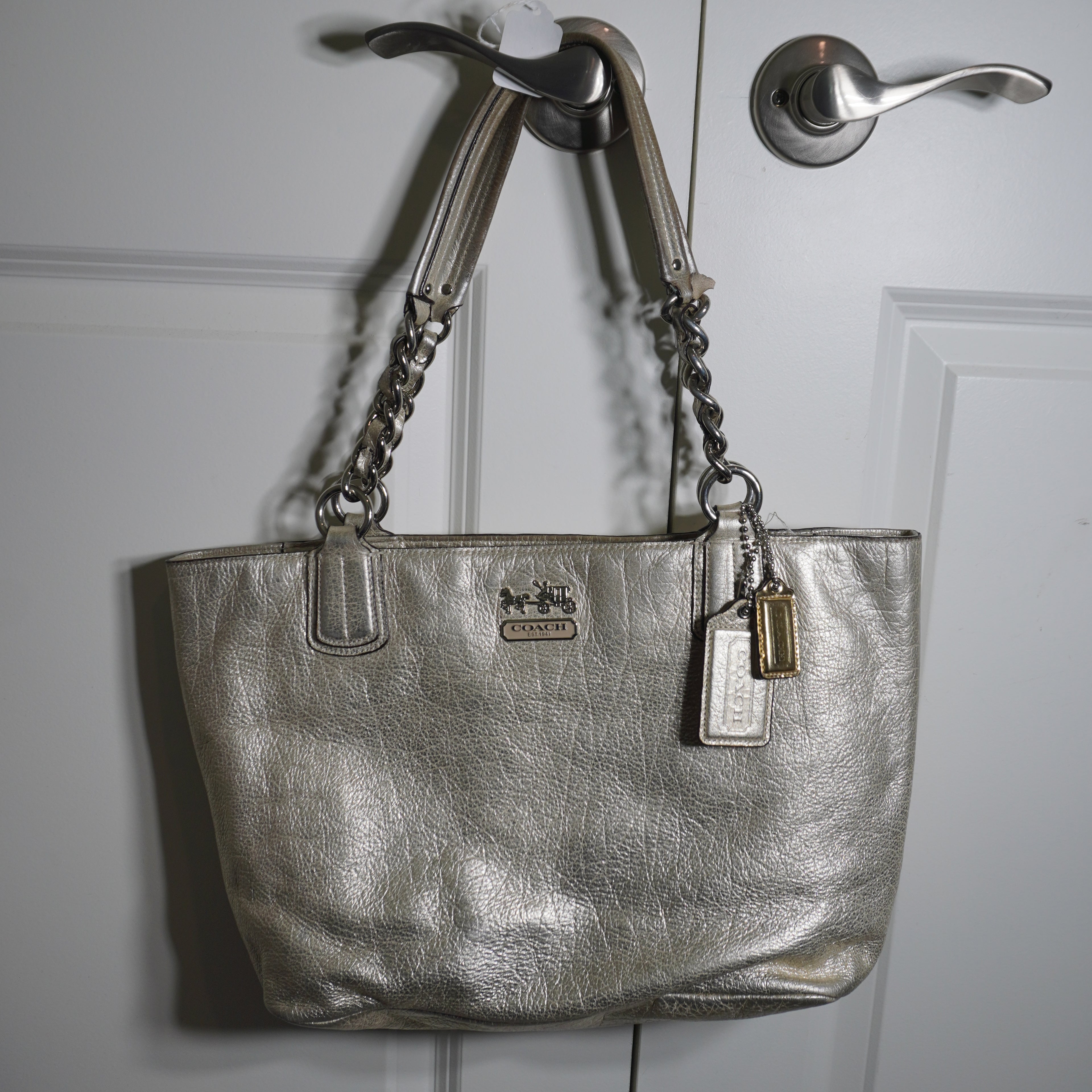 Coach Gold Leather Shoulder Bag