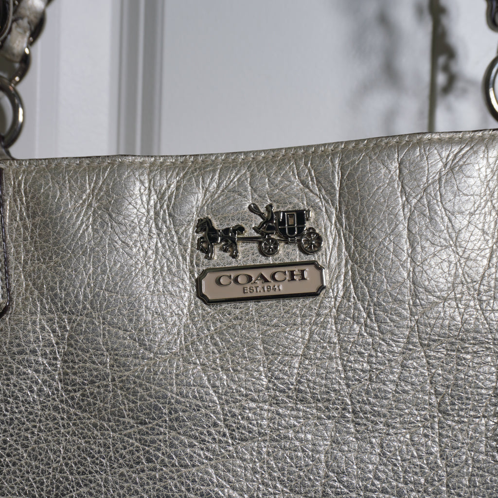 Coach Gold Leather Shoulder Bag