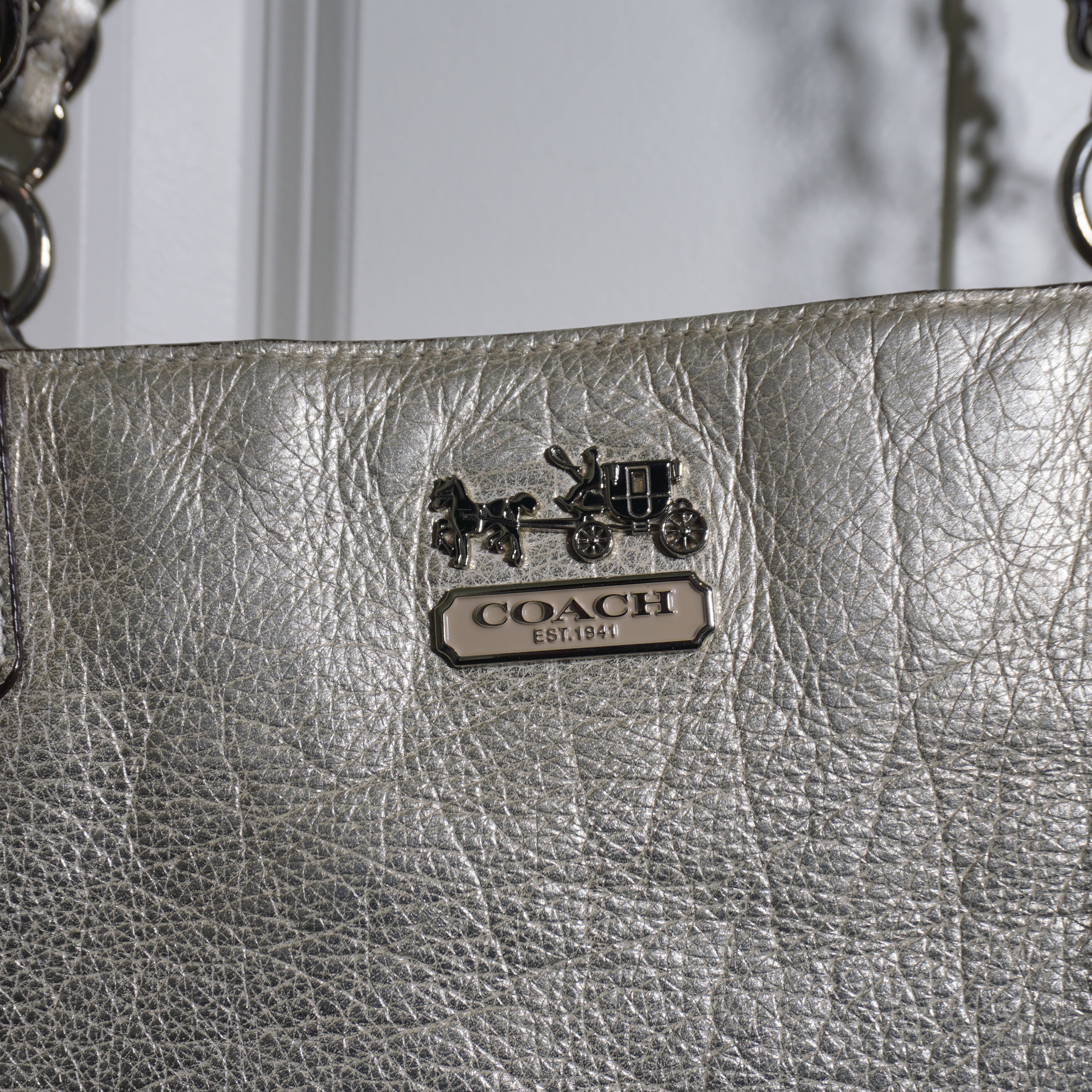 Coach Gold Leather Shoulder Bag