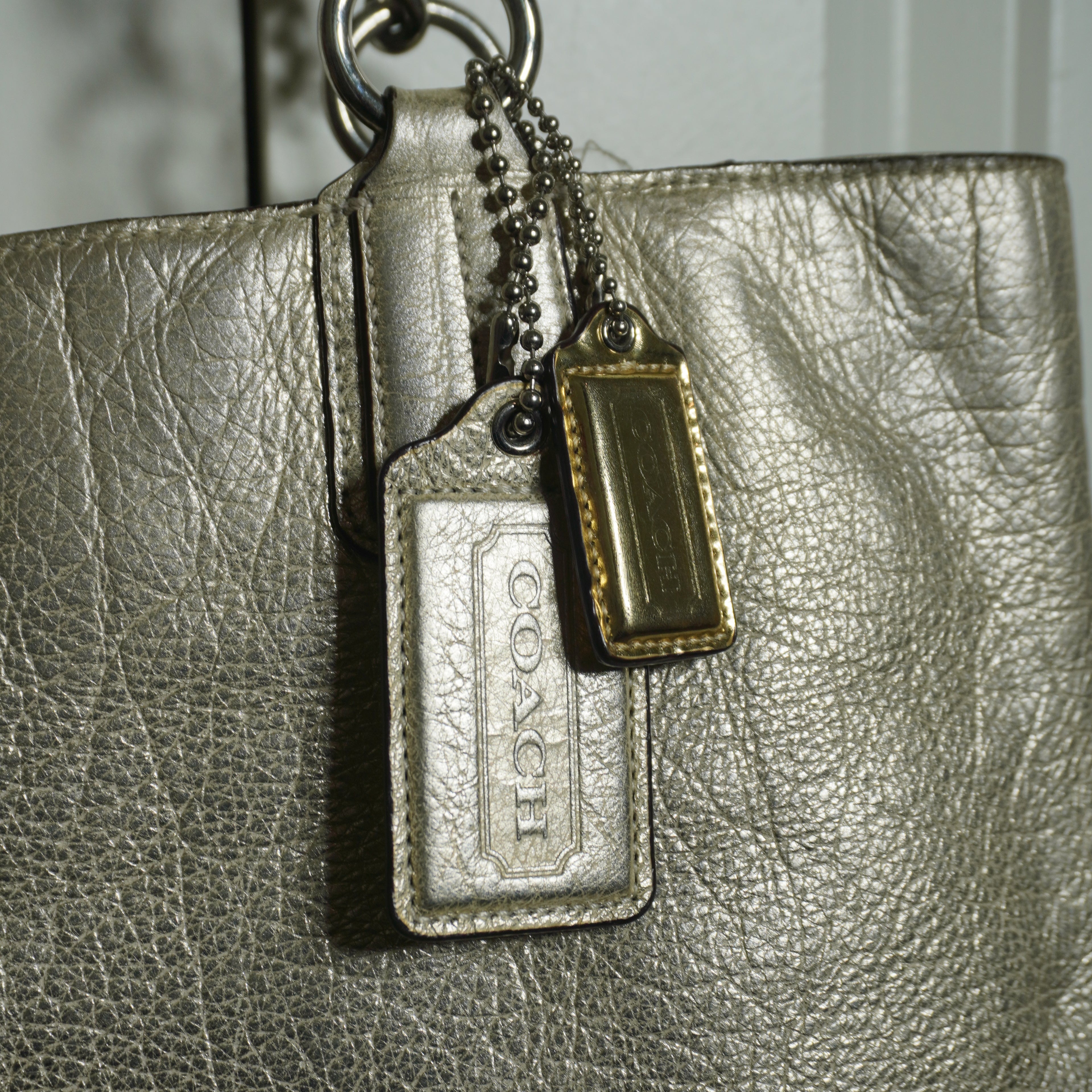Coach Gold Leather Shoulder Bag