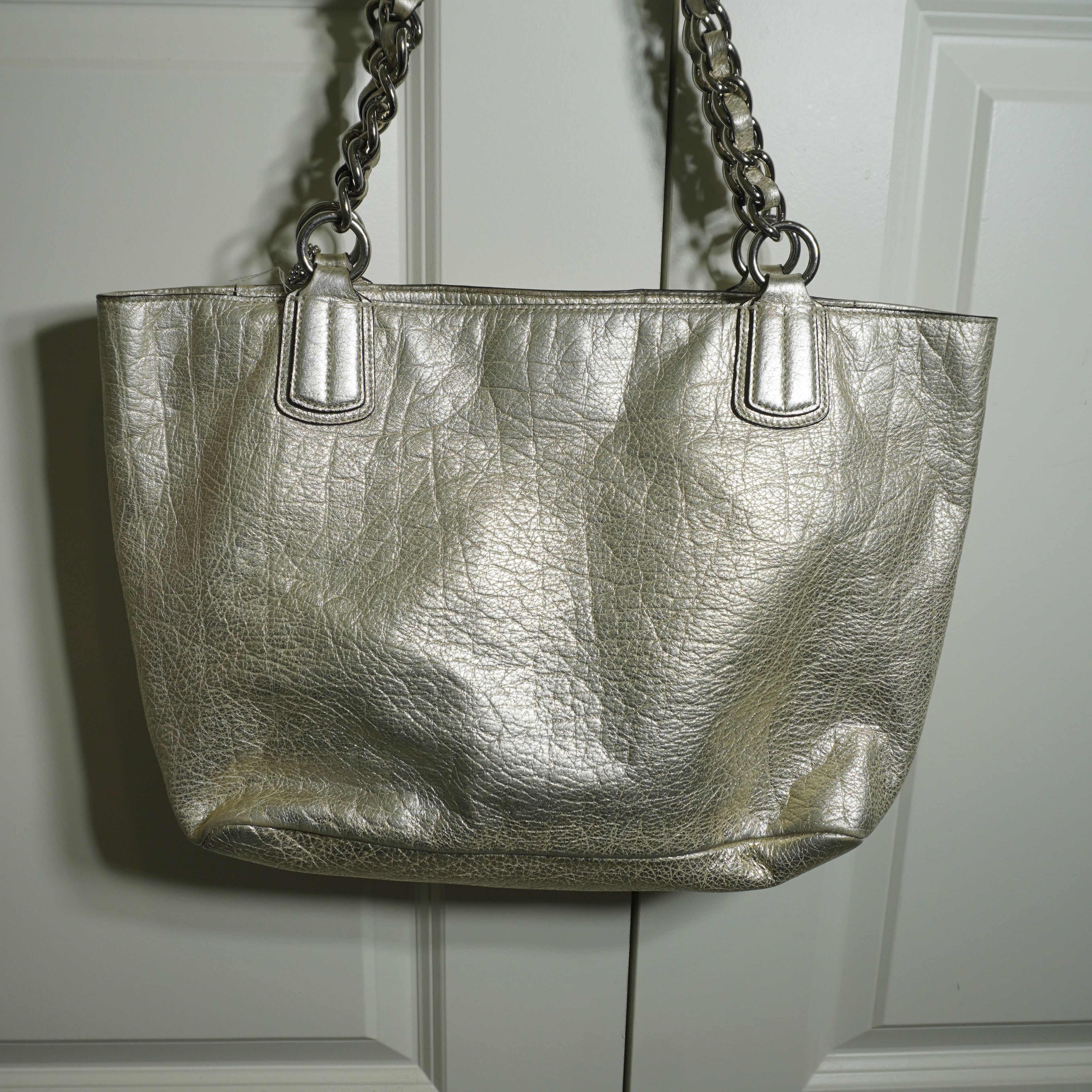 Coach Gold Leather Shoulder Bag