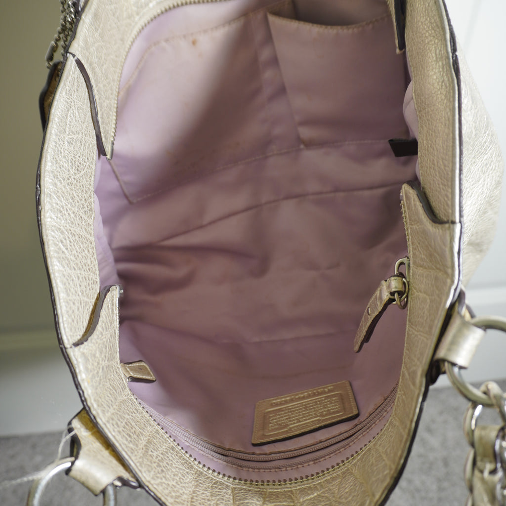 Coach Gold Leather Shoulder Bag