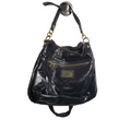 Coach Poppy Black Leather Shoulder Bag