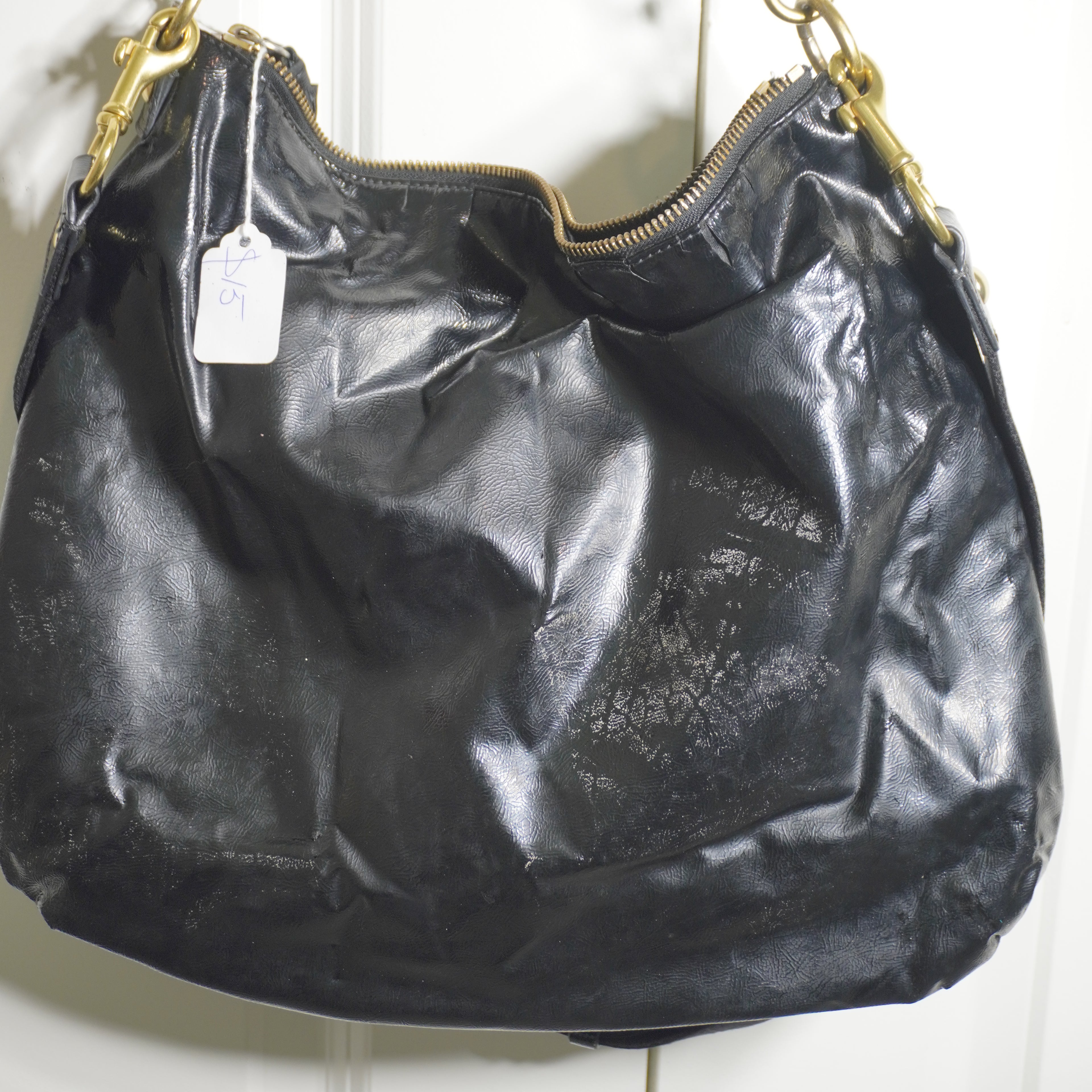 Coach Poppy Black Leather Shoulder Bag